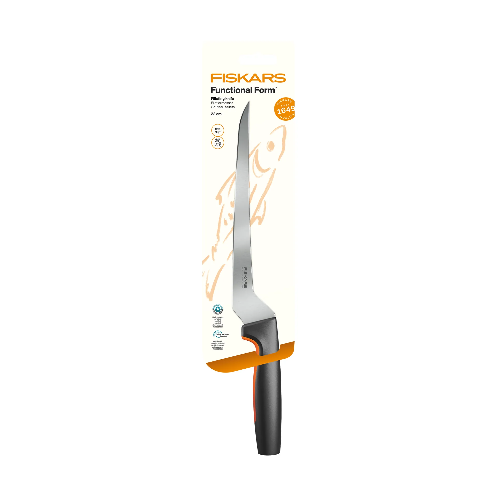 Fiskars Functional Form fil&eacute;kniv Rostfritt st&aring;l