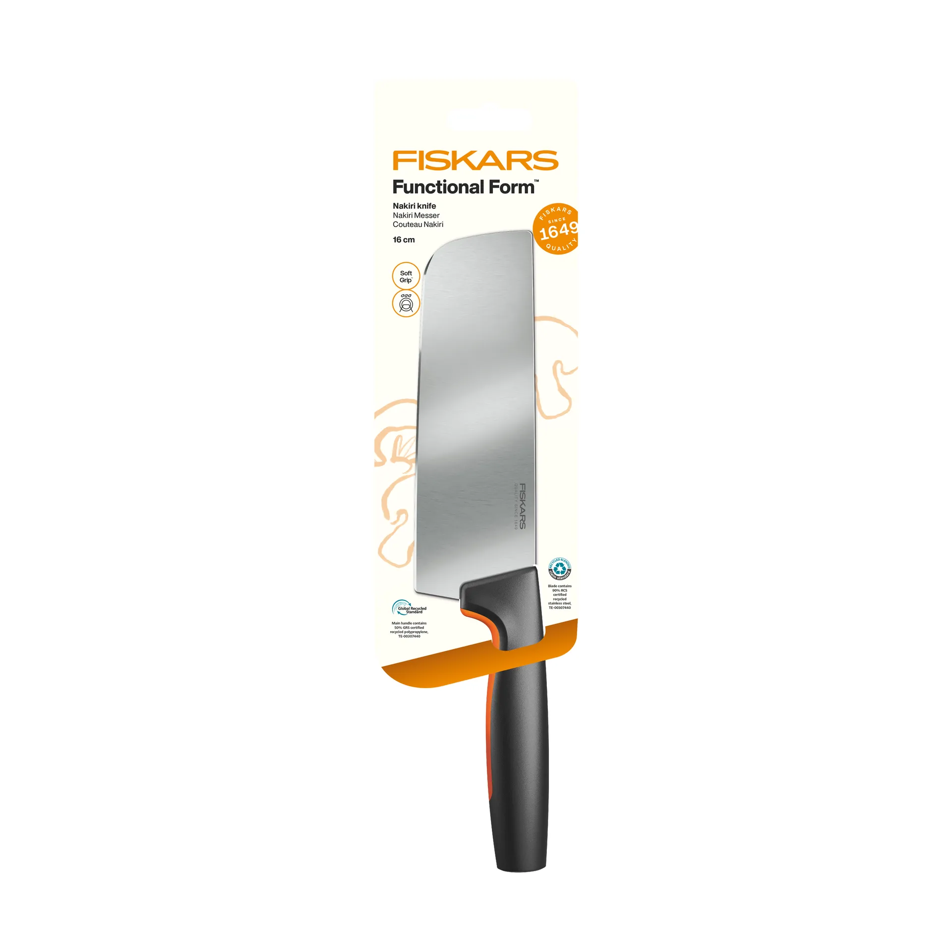 Fiskars Functional Form nakiri kniv Rostfritt st&aring;l