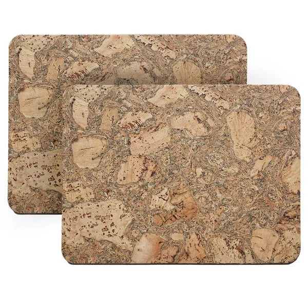 Cork bordstablett 30x40 cm 2-pack, Natural