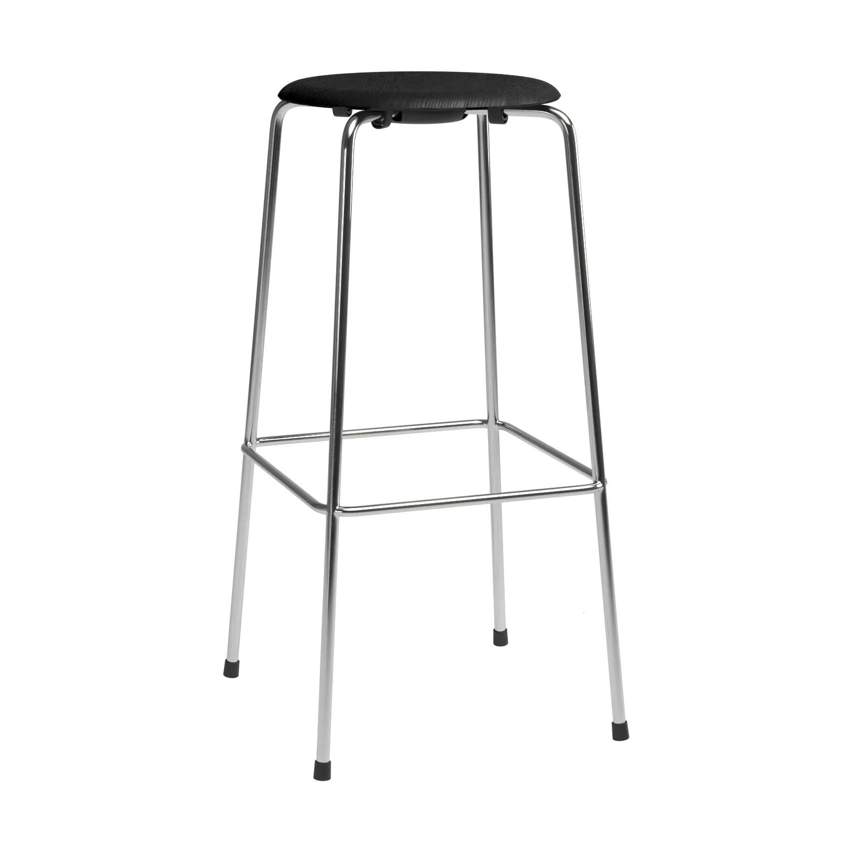 Fritz Hansen Tabouret de bar High Dot Frêne noir-chrome