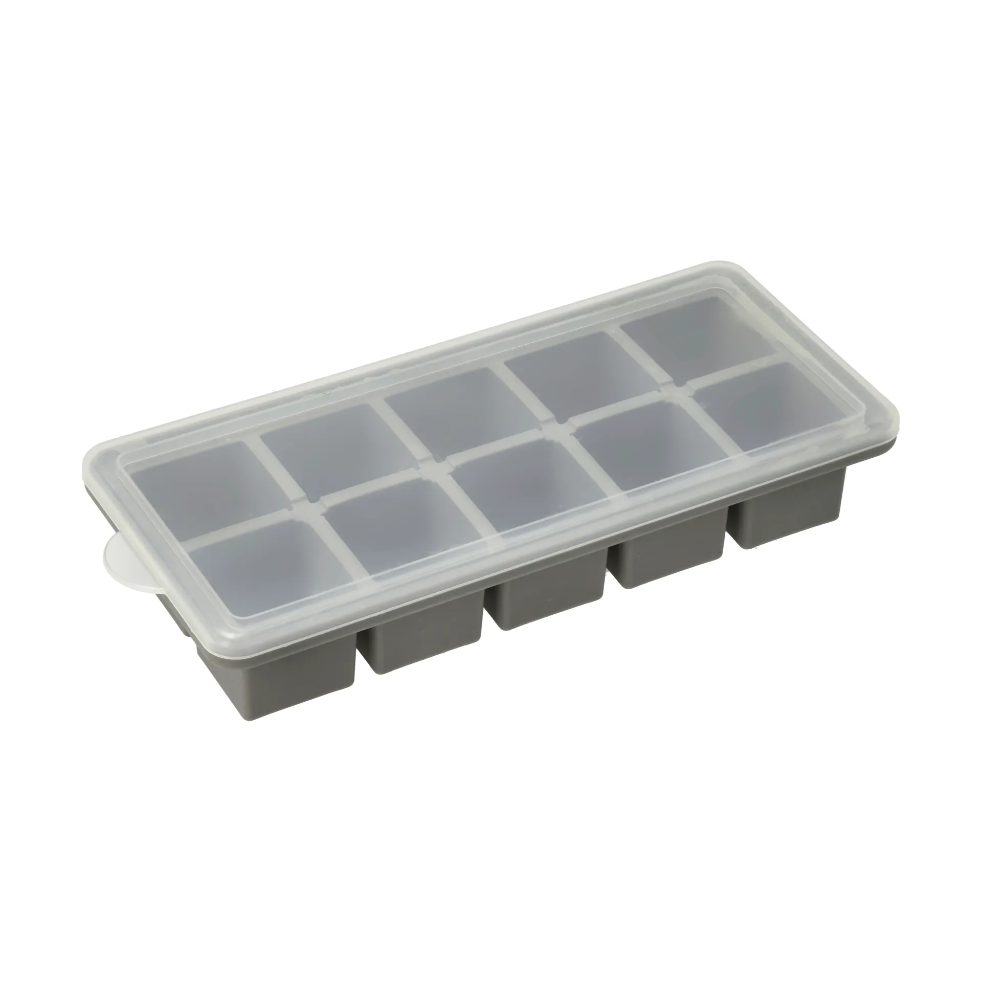 Funktion - Isterningbakke med låg 21,9 x 9,9 x 4,3 cm Grå PP/Silikone