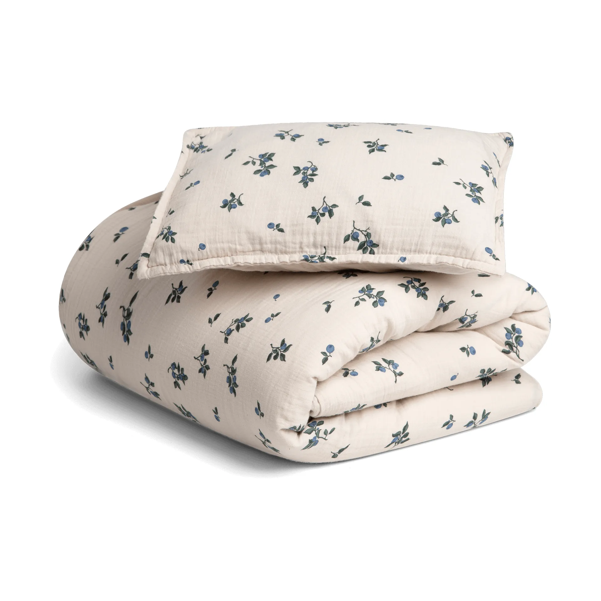 Garbo&Friends Housse de couette et taie d'oreiller Blueberry Muslin junior cm/35x55 cm