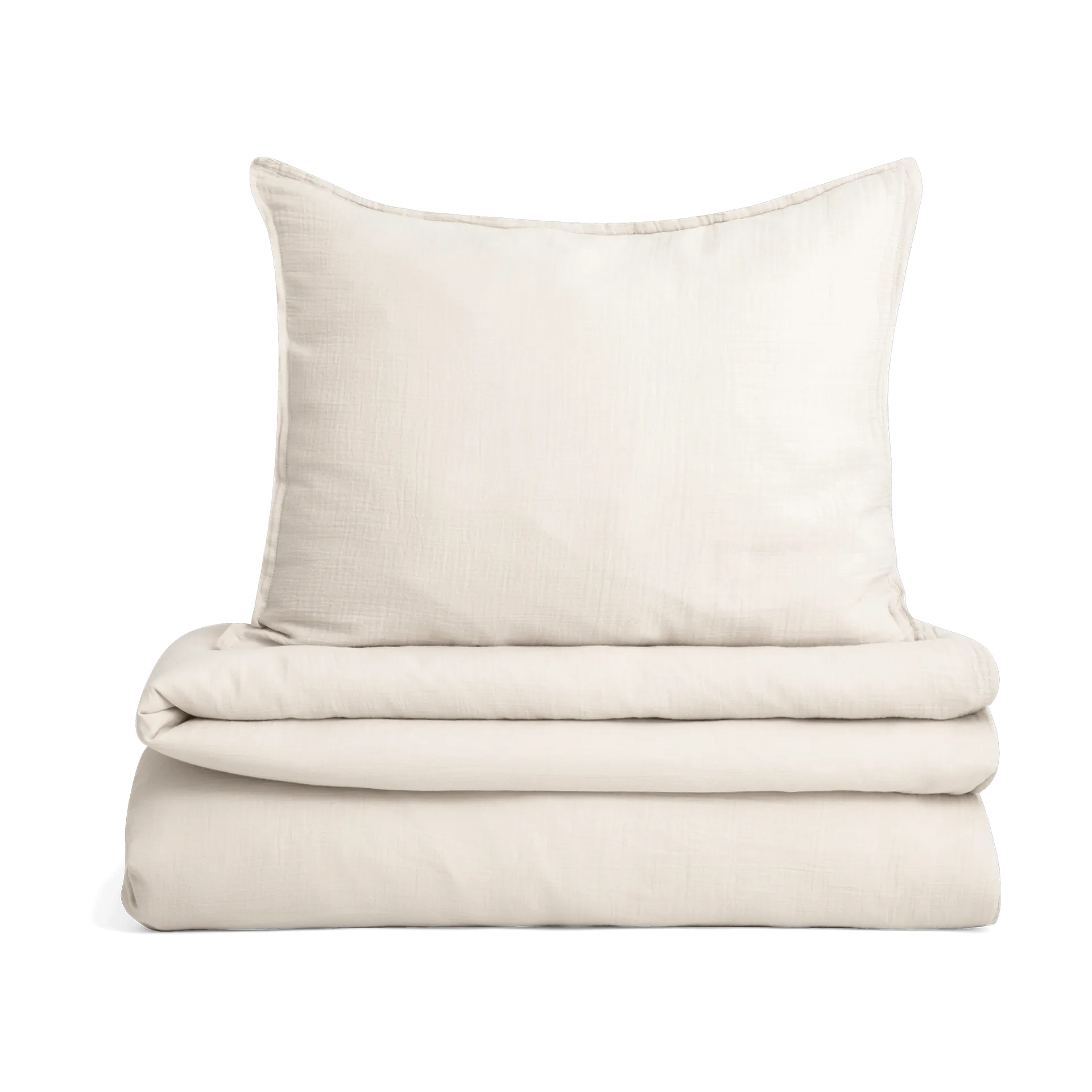 Garbo&Friends Housse de couette et taie d'oreiller Eggshell Muslin cm/50x70 cm