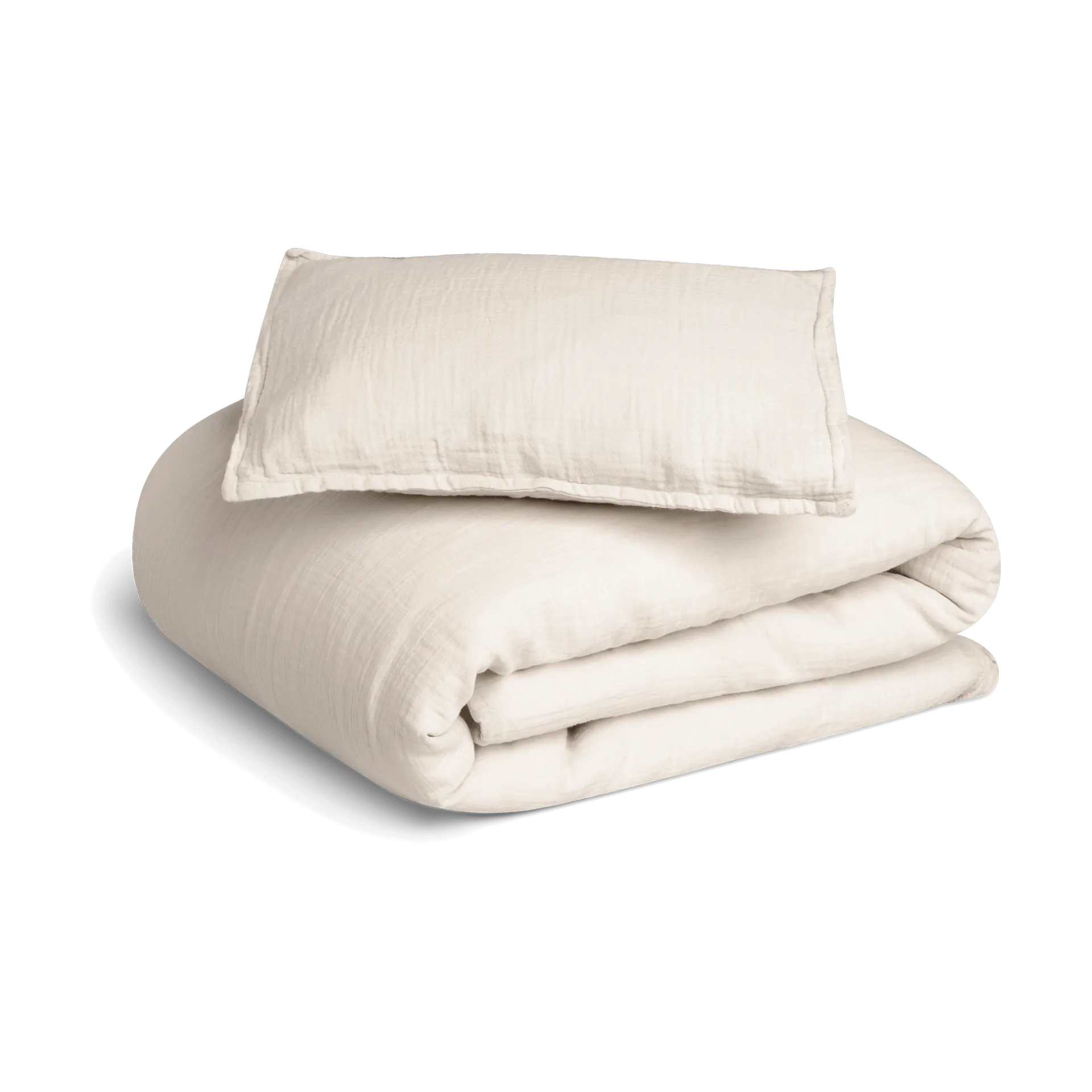 Garbo&Friends Housse de couette et taie d'oreiller Eggshell Muslin baby cm/28x35 cm