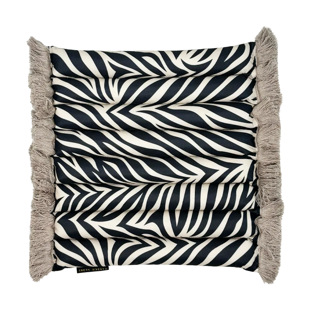 Garden Glory Coussin d'assise Garden Glory Outdoor Zebra fringe
