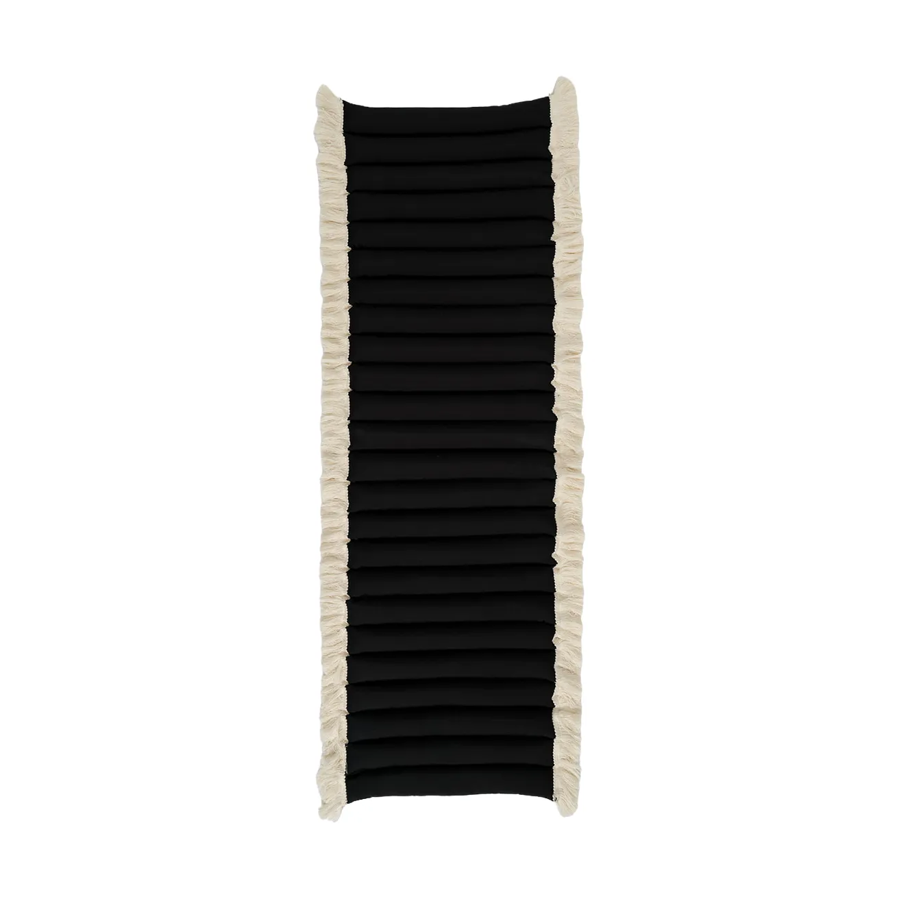 Garden Glory Coussin de siège Garden Glory à franges Noir, frange offwhite, cm — vue 3
