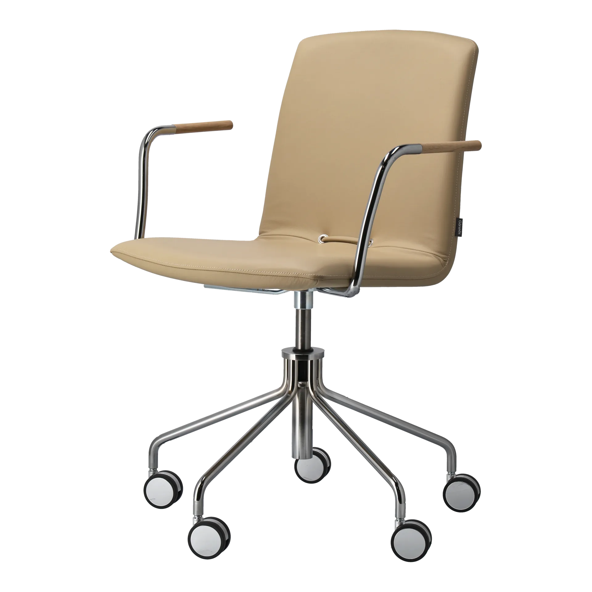 Gärsnäs Fauteuil Day pivotant chromé Chêne-natural-H&S-elmosoft 02119