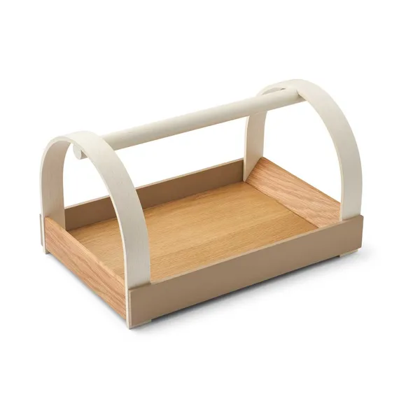 Kydo bricka med handtag 40,5x27x23,5 cm, Ek-beige