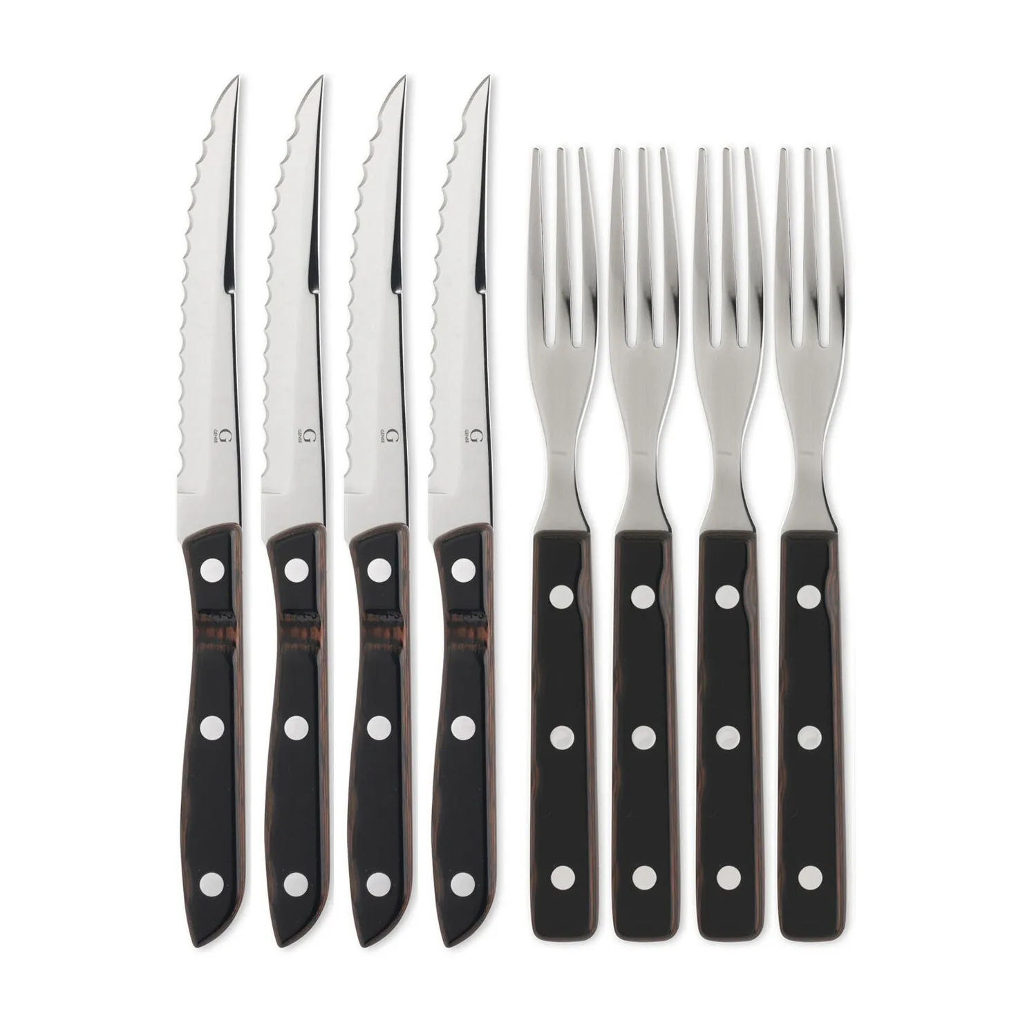 Gense Gense Old Farmer Classic grillbestik, 8 dele 4+4 rødbrun