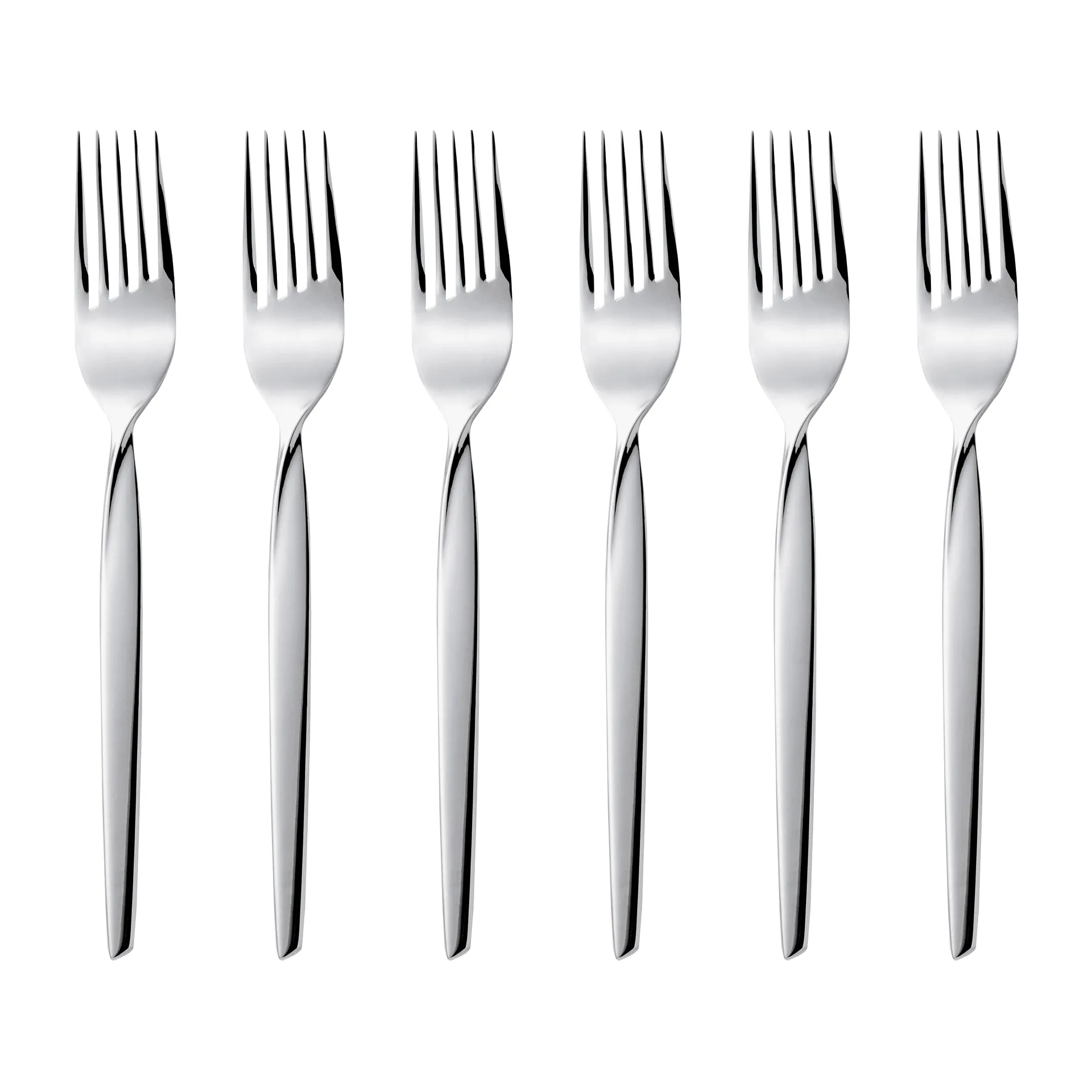Gense Cake fork Twist 16 cm 6 pieces Glossy steel
