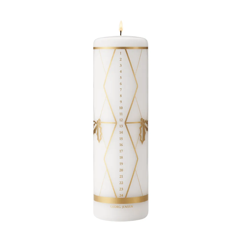 Georg Jensen 2026 kalenderlys guldtryk