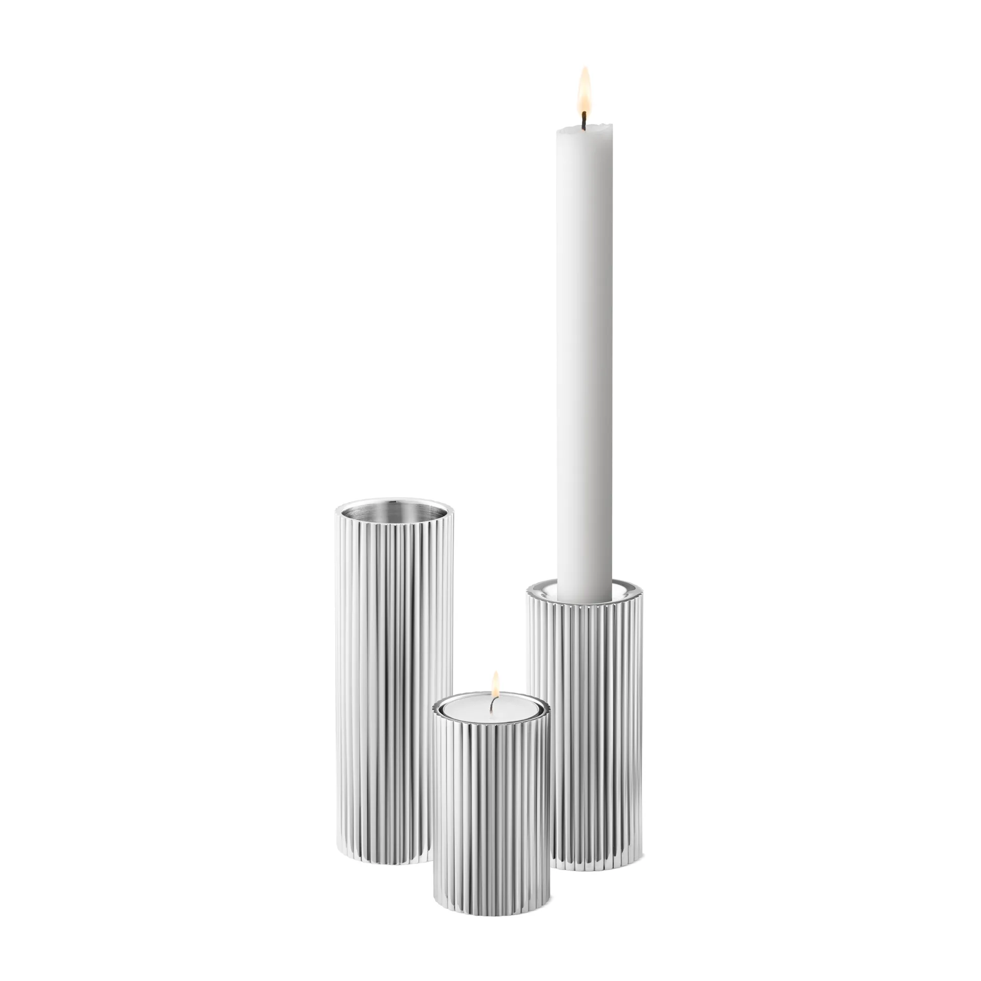Georg Jensen Bernadotte lysestage 3 dele Rustfrit stål