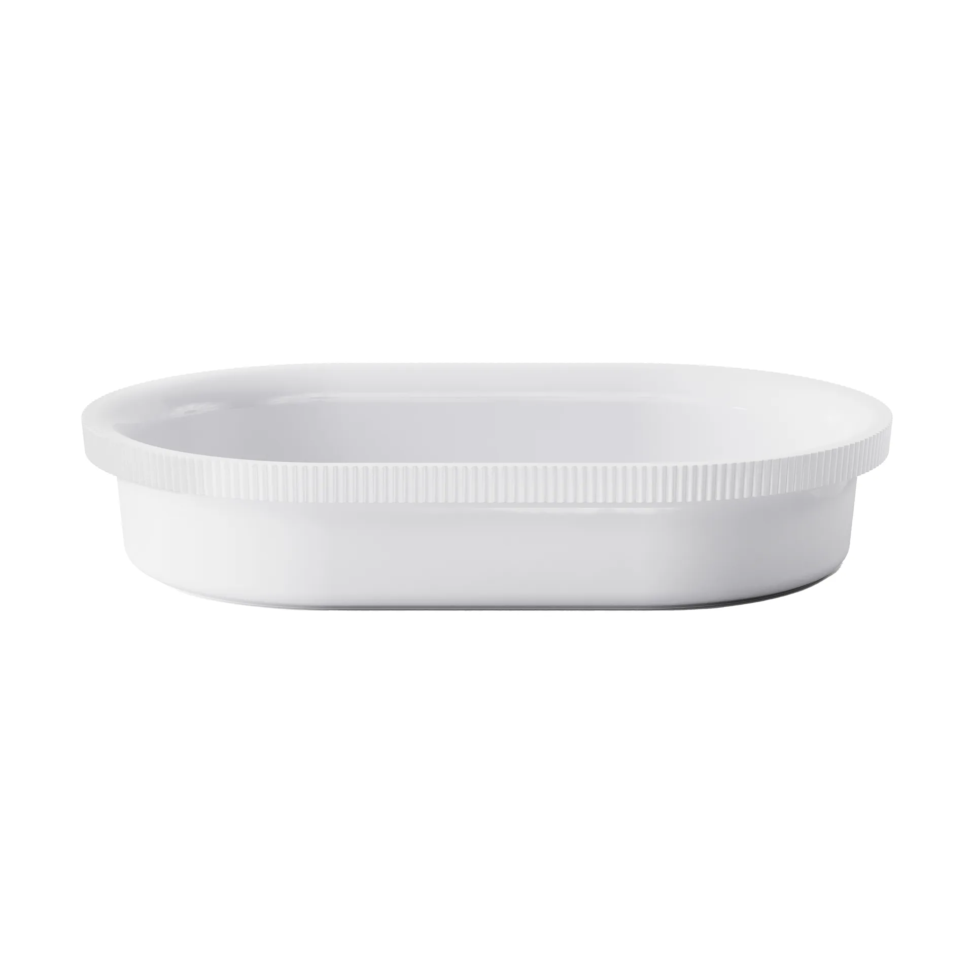 Georg Jensen Bernadotte ovnfast fad oval 20,1x31,6 cm Hvid