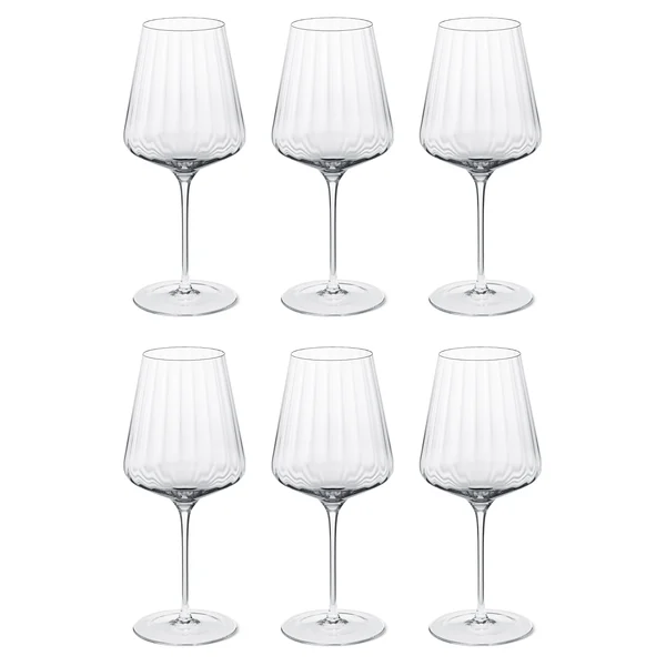 Bernadotte rödvinsglas 6-pack, Kristallin