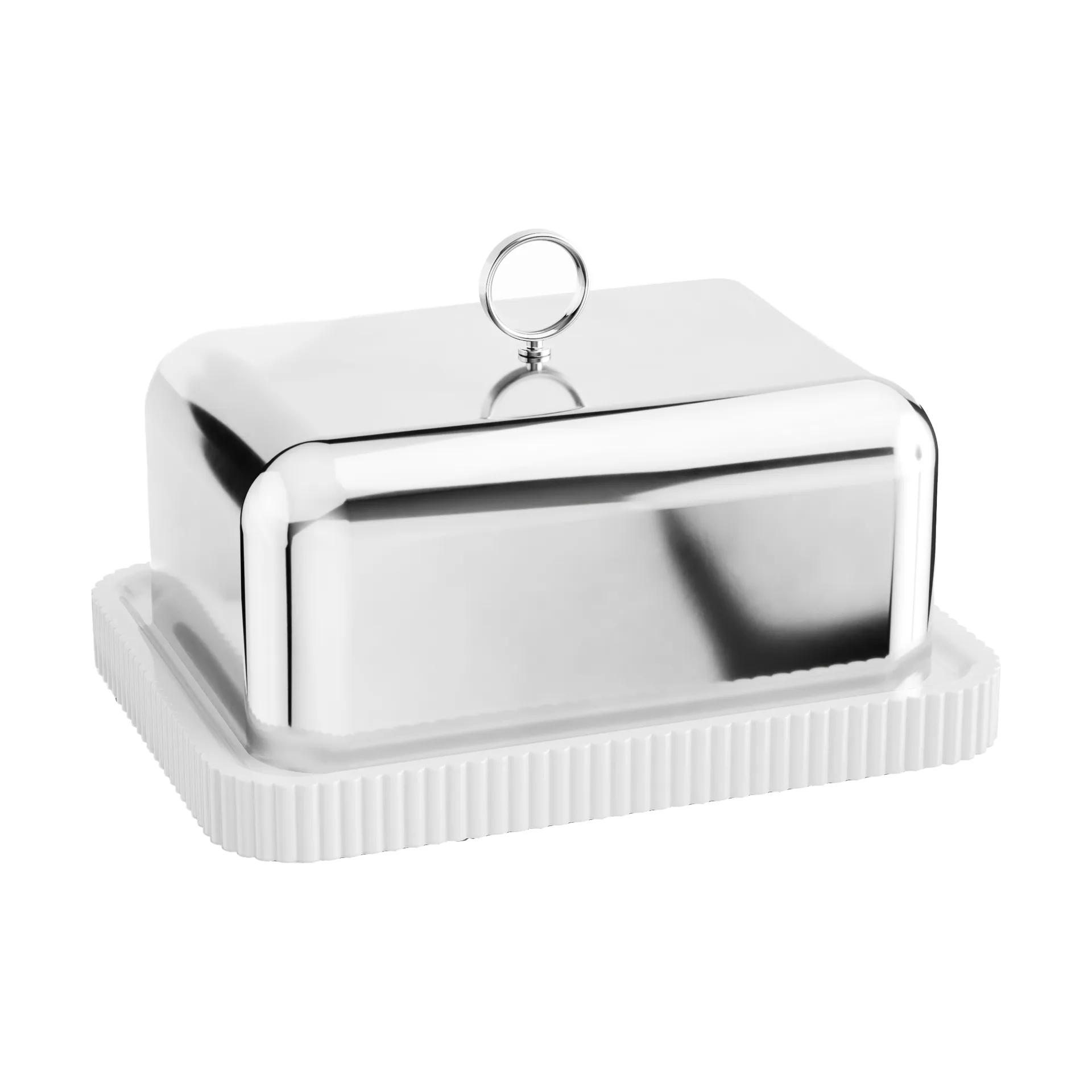 Georg Jensen Bernadotte smørskål 11,2x14,7 cm Rustfrit stål