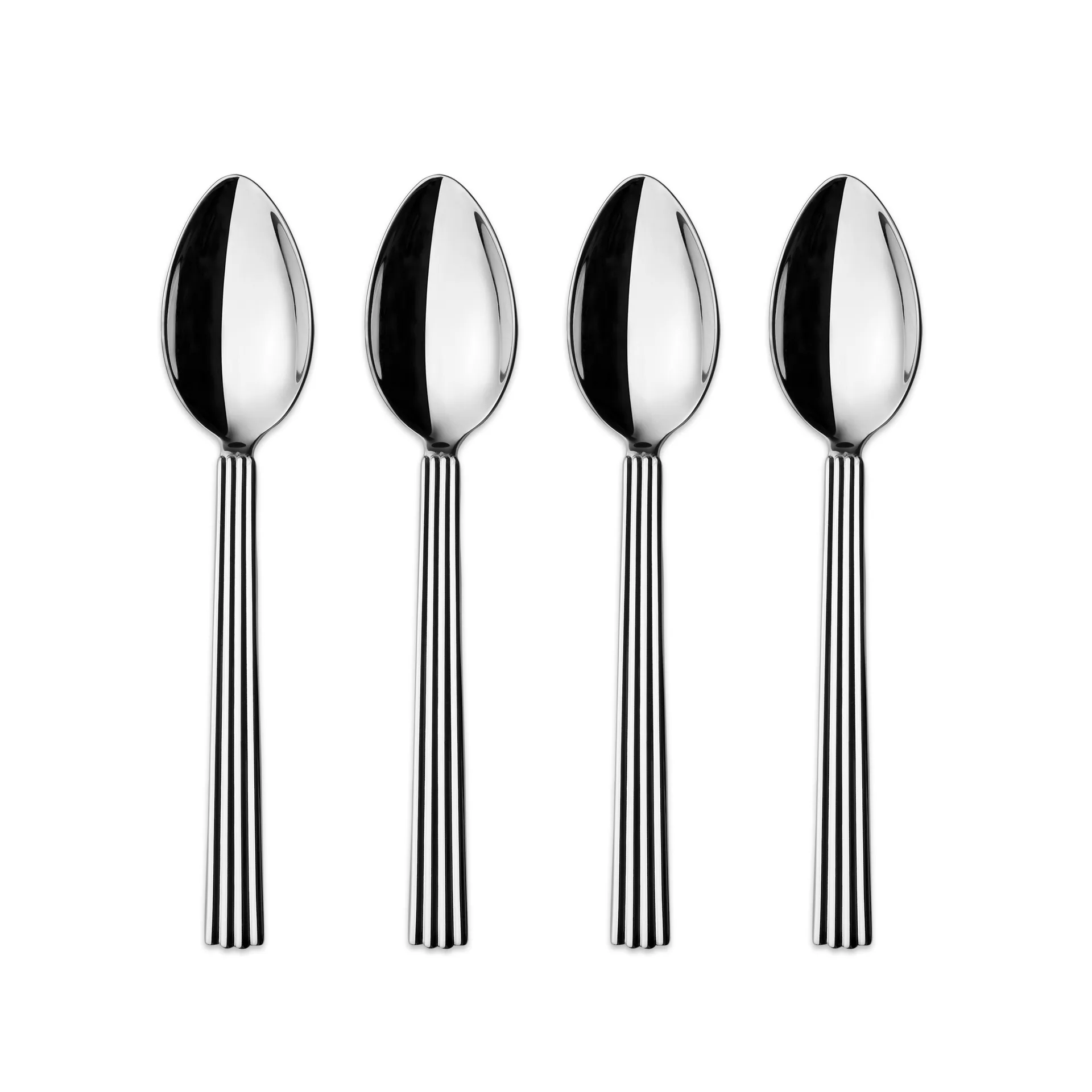 Georg Jensen - Georg Jensen Bernadotte stål theske stor, 4 stk