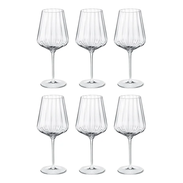 Bernadotte vitvinsglas 6-pack, Kristallin