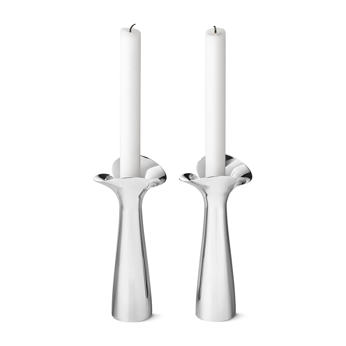 Georg Jensen Bloom Botanica ljusstake 2-pack Rostfritt st&aring;l