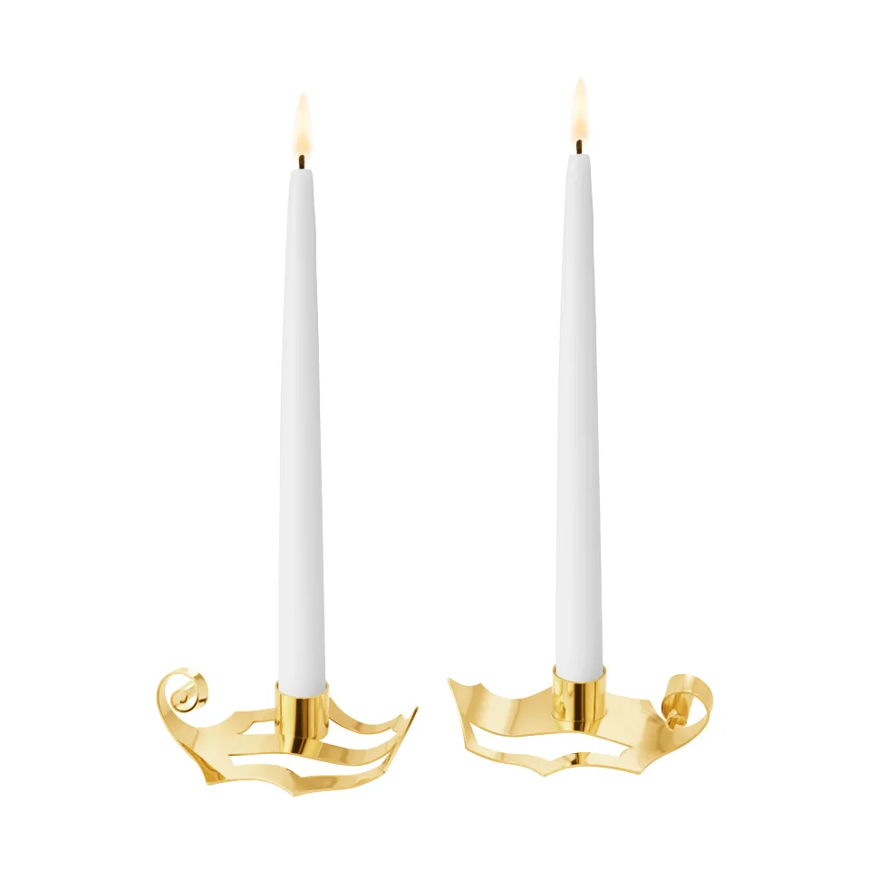 Georg Jensen bougeoirs 2026 Or, 2 pièces