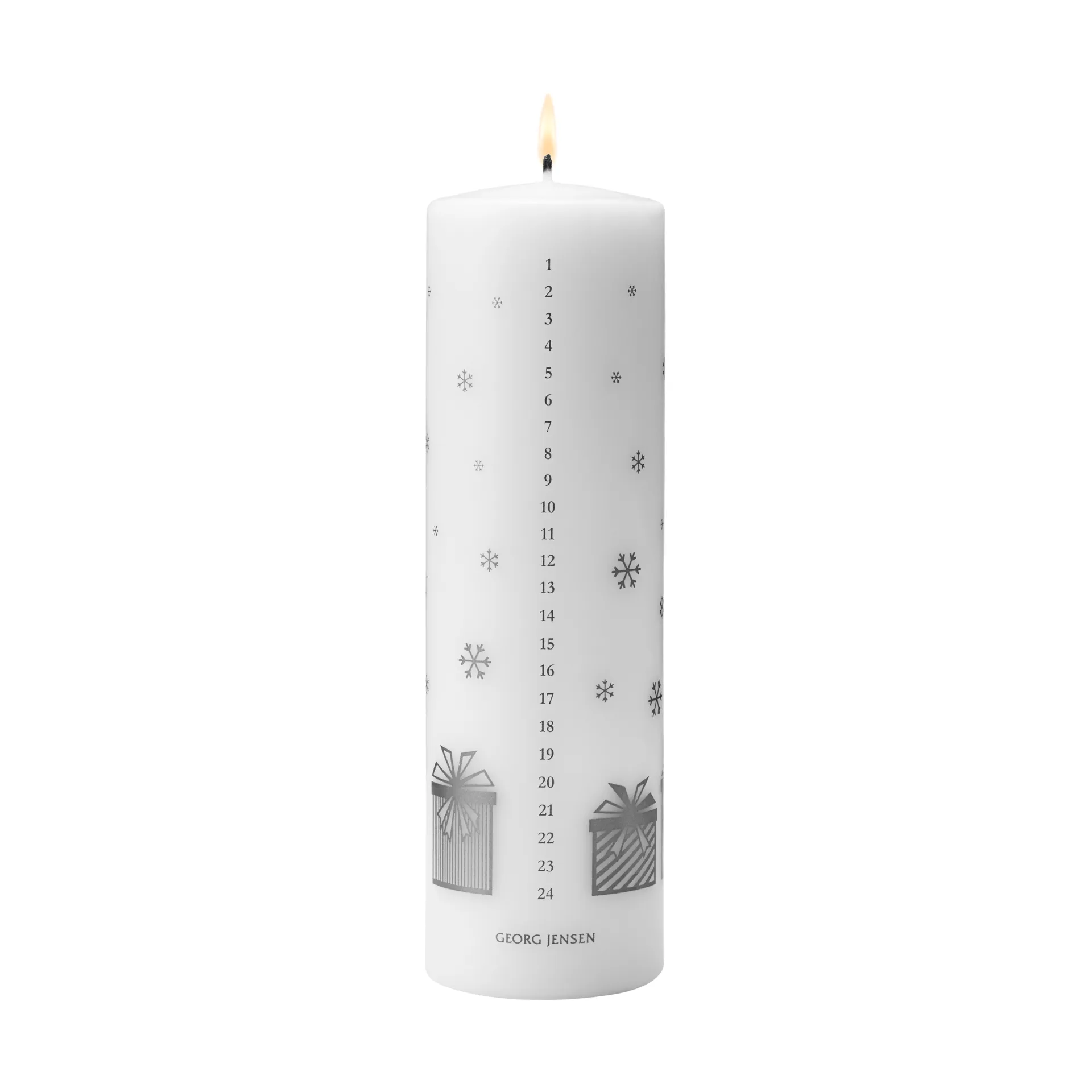 Georg Jensen Bougie calendrier 2025 års Blanc-argent
