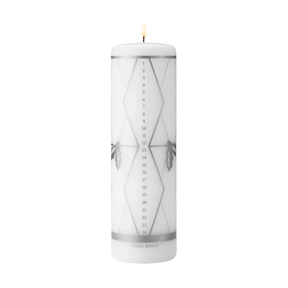 Georg Jensen bougie calendrier 2026 impression argentée
