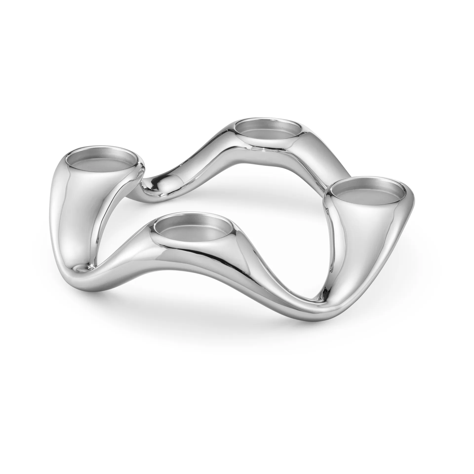 Georg Jensen Cobra lysestage Ø33 cm Rustfrit stål