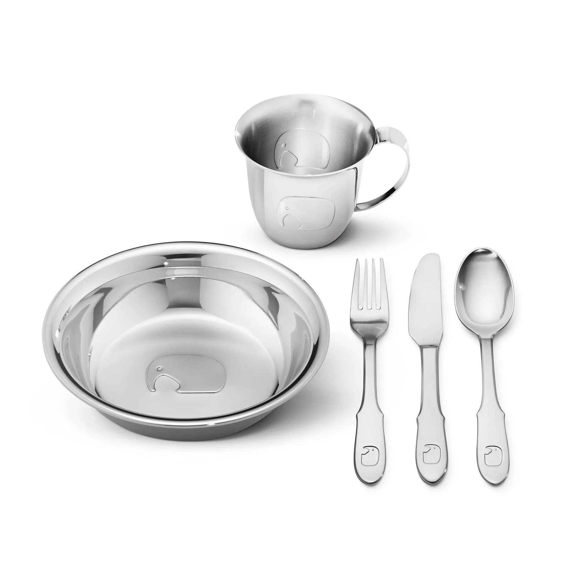 Georg Jensen - Georg Jensen Elephant Børnesæt 5 dele