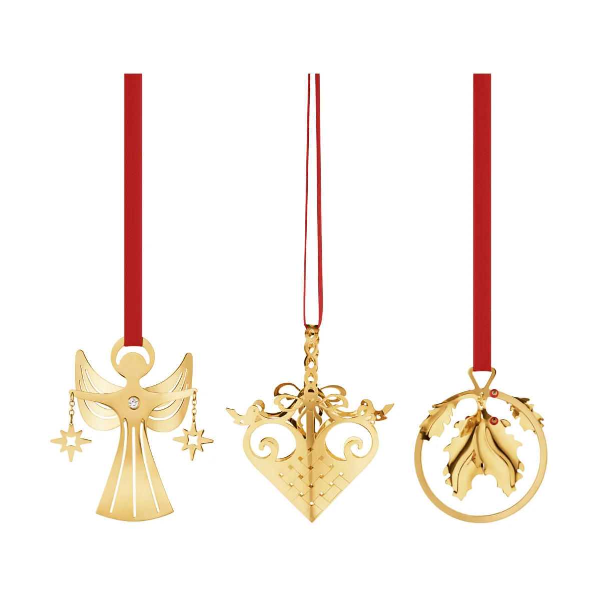 Georg Jensen ensemble de mobiles de Noël 2026 miniature Or, 3 pièces
