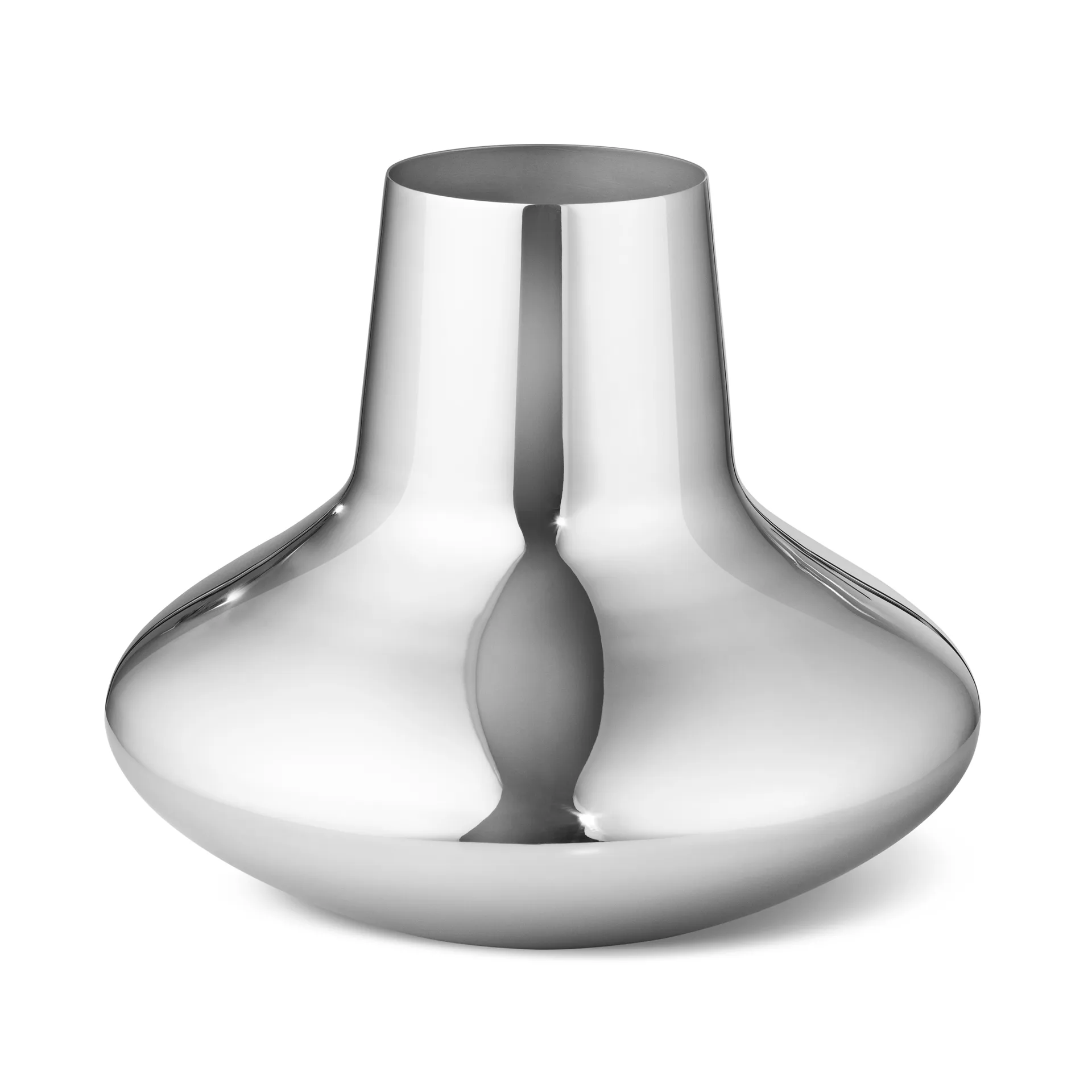 Georg Jensen Henning Koppel vase rustfrit st&aring;l Medium, 18,5 cm