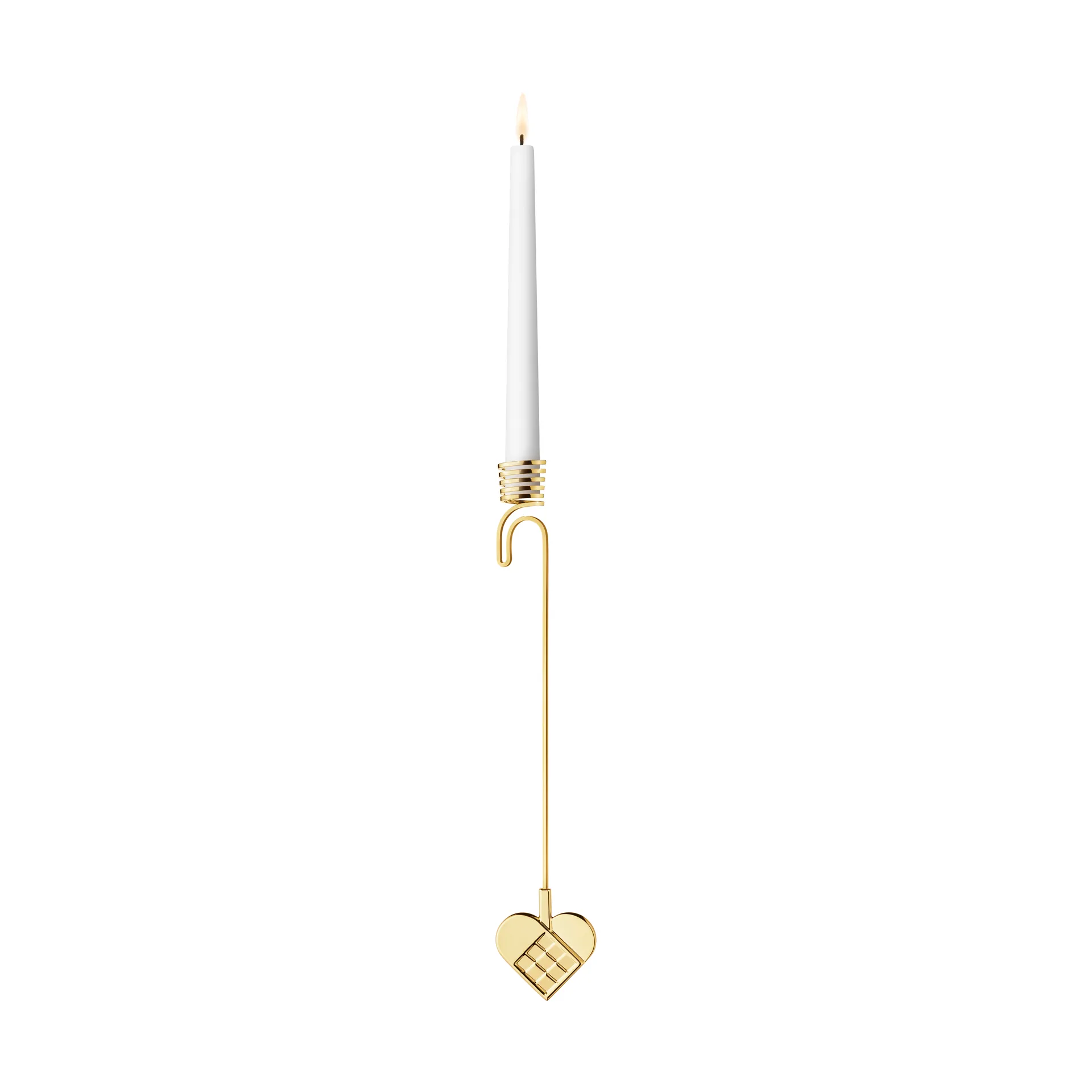 Georg Jensen Porte-bougie pour sapin, cœur 2025 års Alliage de zinc doré