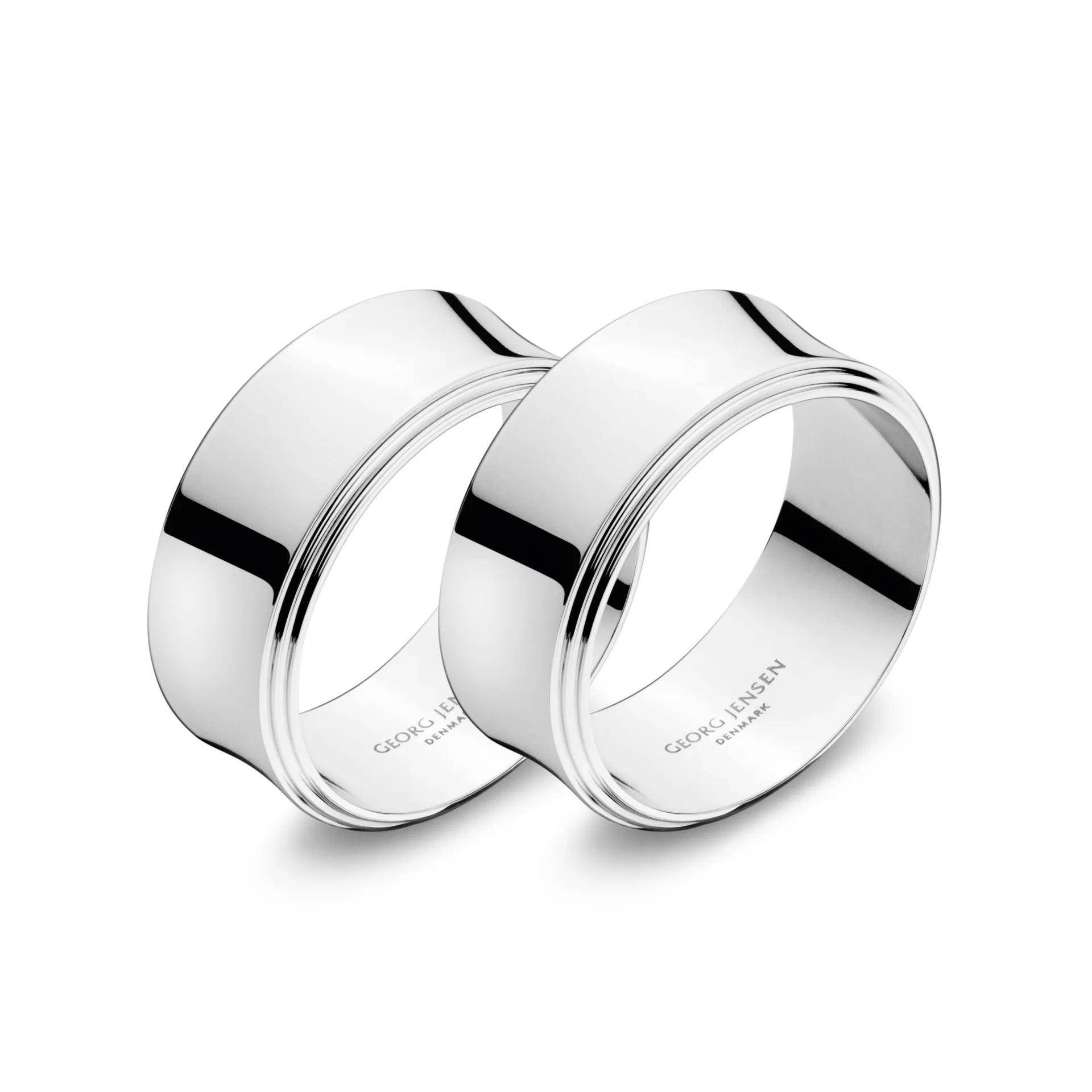 Georg Jensen - Georg Jensen Pyramide servietringe, 2 stk. i stål