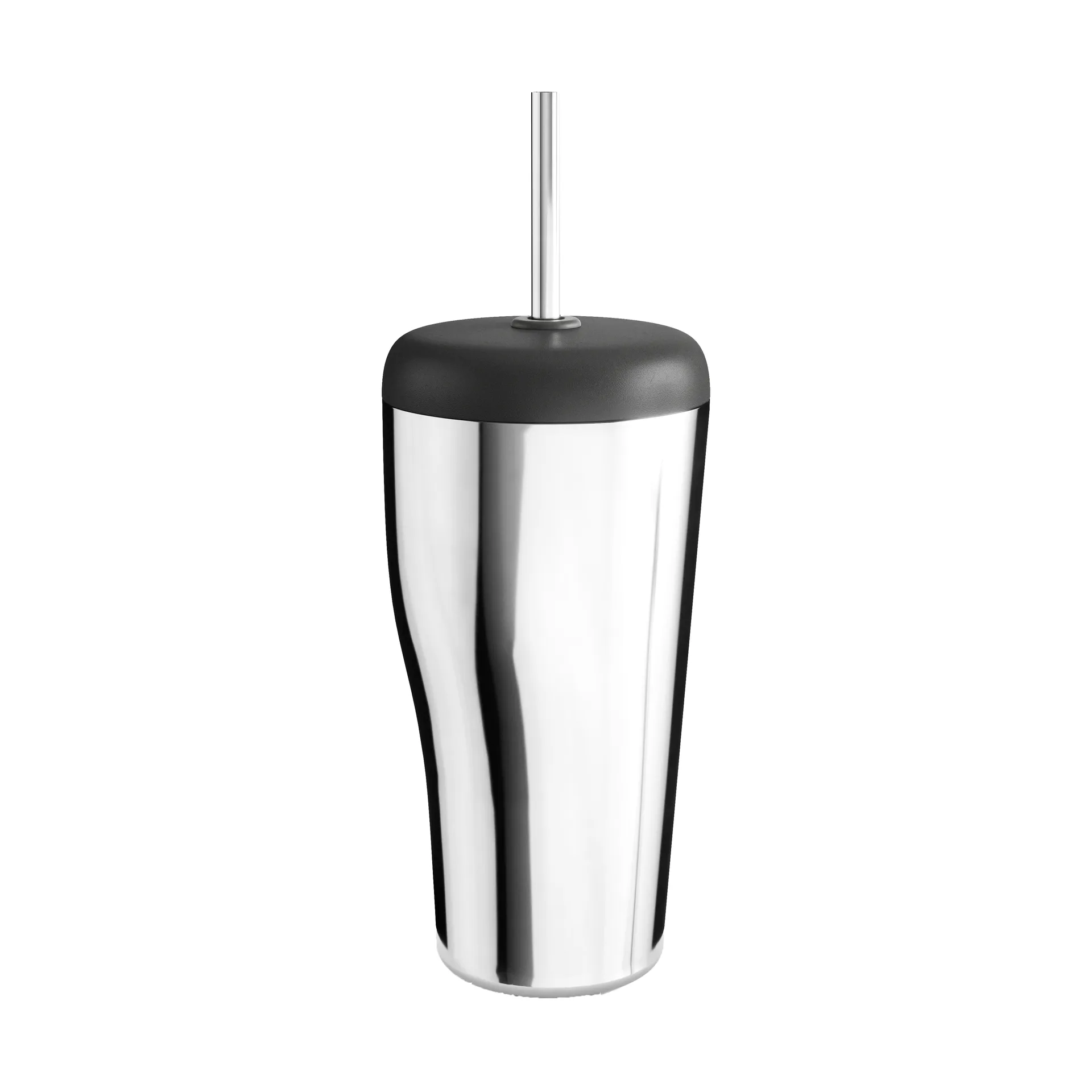 Georg Jensen Sky termokop med sugerør 40 cl Rustfrit stål