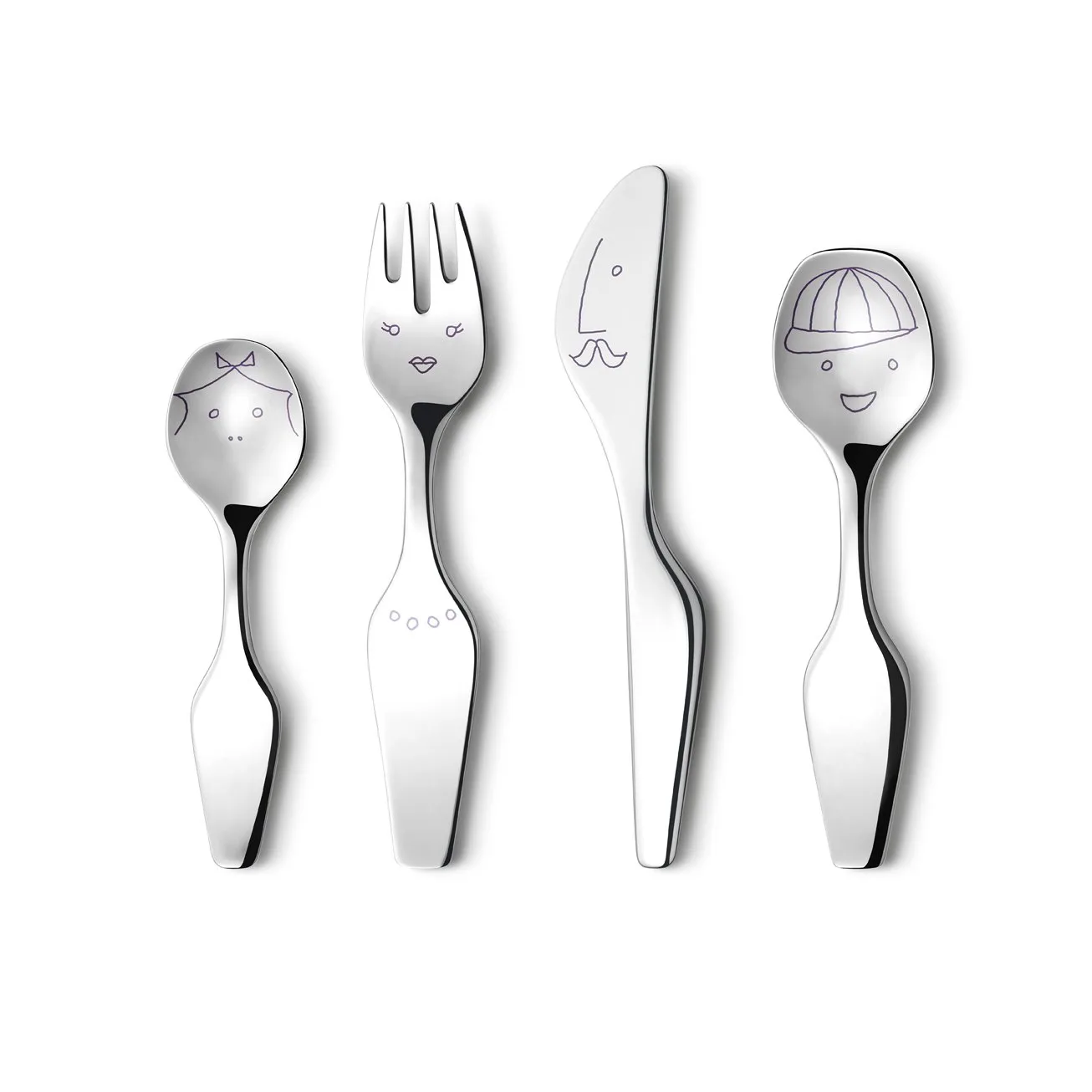 Georg Jensen - Georg Jensen The Twist Family barnebestik 4 dele