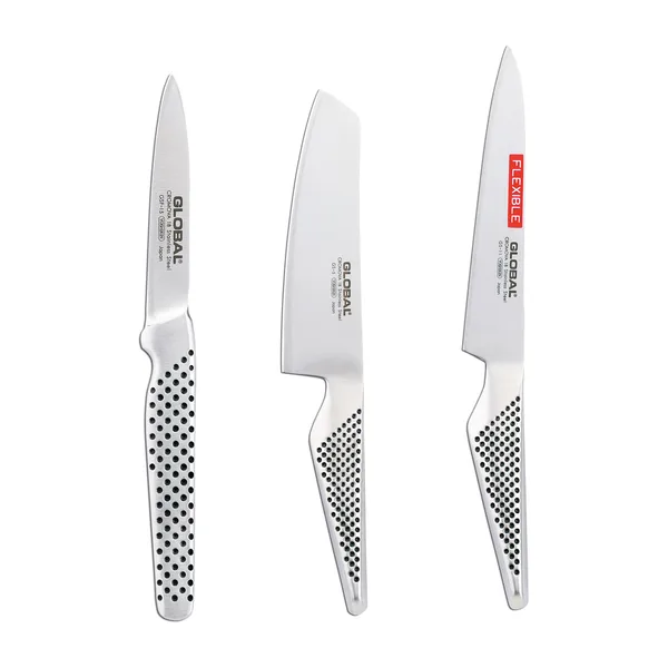 Global G-51115 knivset 3-knivar, Rostfritt stål