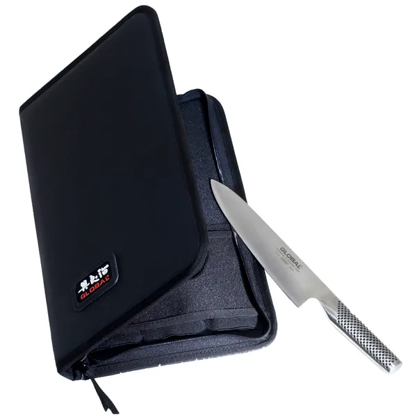 Global G-666/07 knivetui med blixtlås, 7 fickor