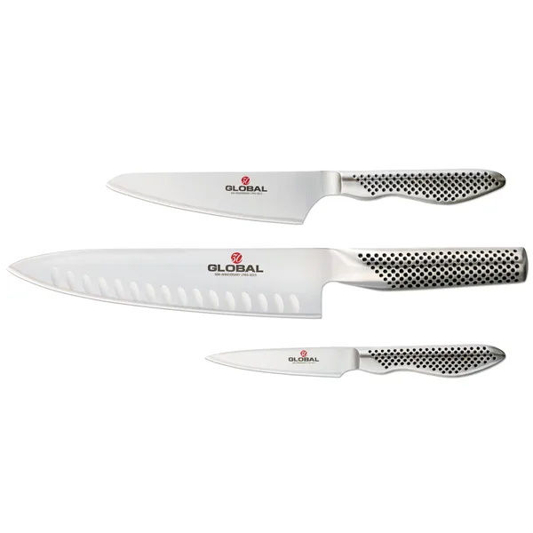 Global G-773889 knivset 30-års jubileum, 3 knivar, rostfritt stål