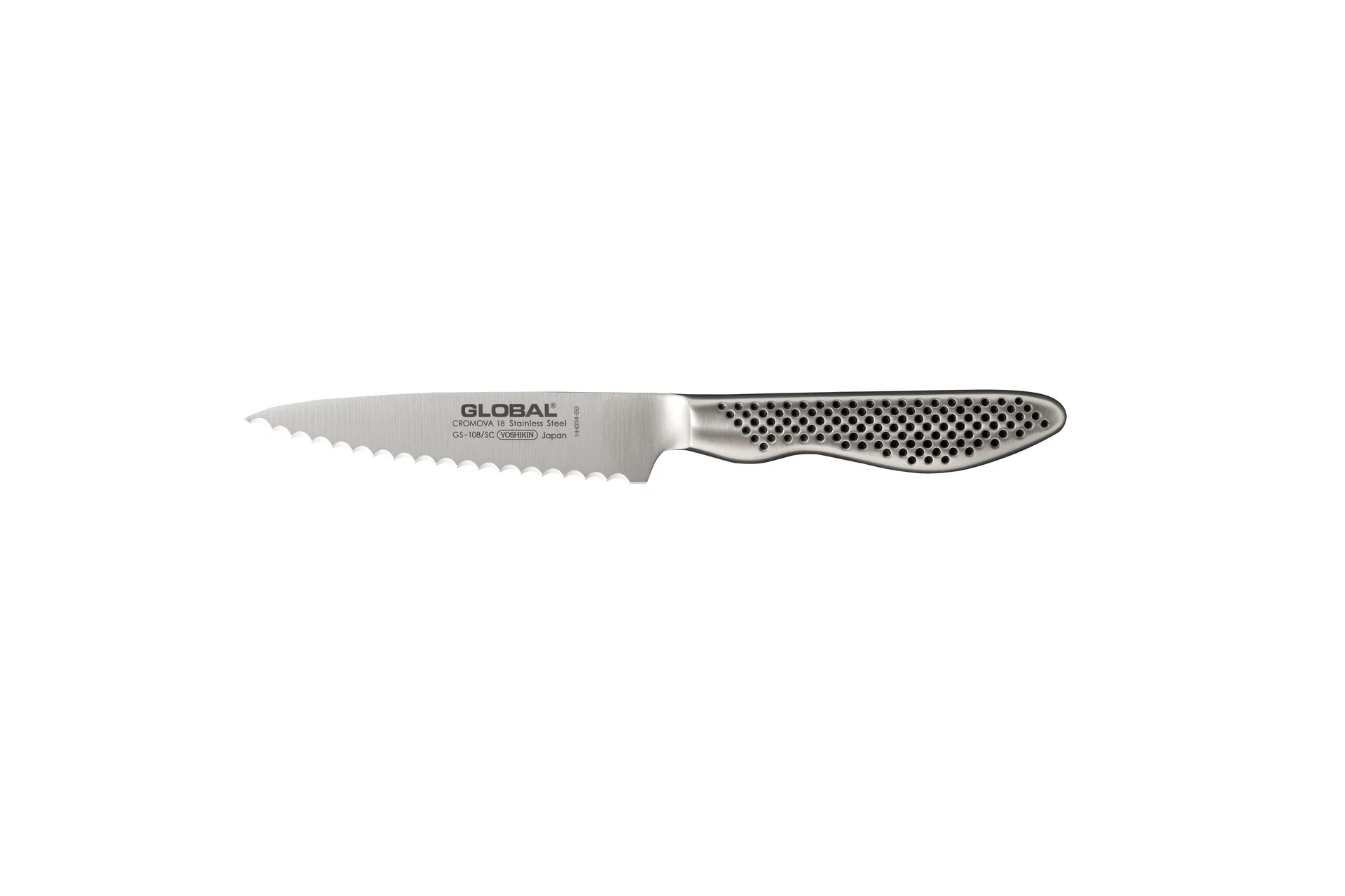 Global Global GS-108/SC allkniv 11,5 cm tandad Rostfritt st&aring;l