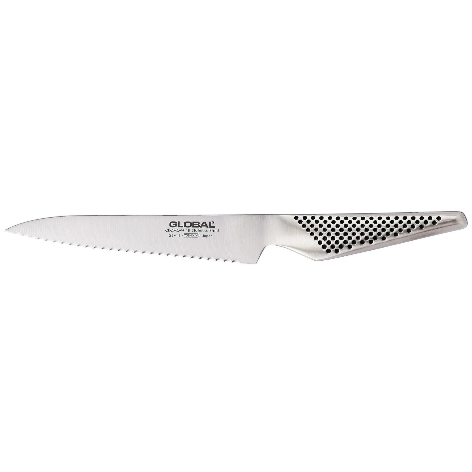 Global Global GS-14R universalkniv 15 cm bølgetandet Rustfrit stål