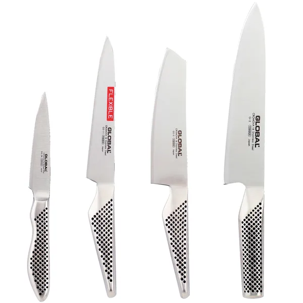 Global knivset 4 delar, Rostfritt stål