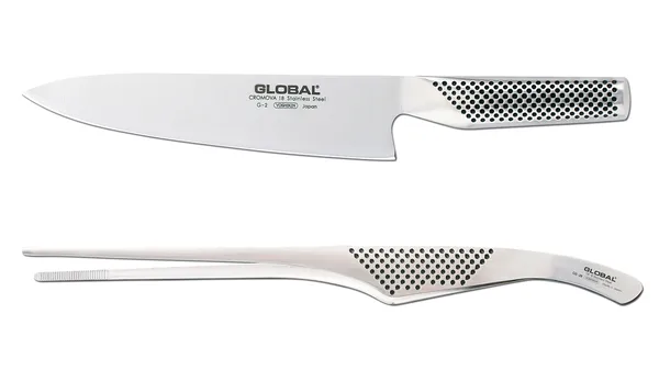 Kockkniv G-2 och Kockpincett GS-28, Rostfritt stål