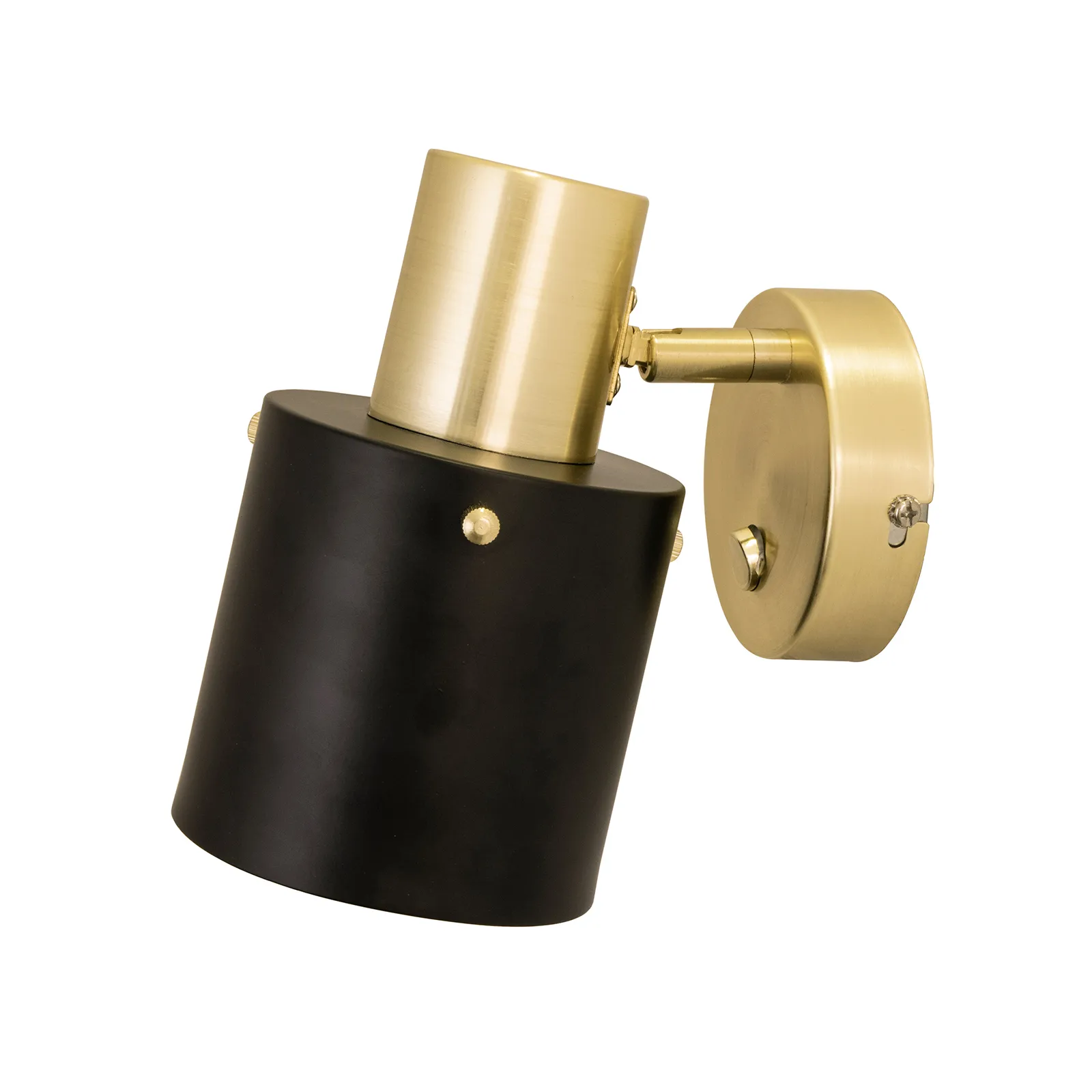 Globen Lighting Applique murale Clark 1 Noir-Laiton brossé