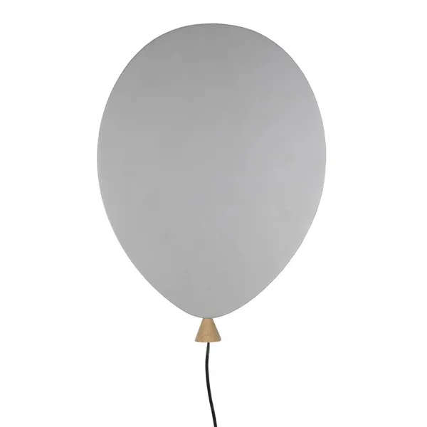 Balloon vägglampa, grå-ask
