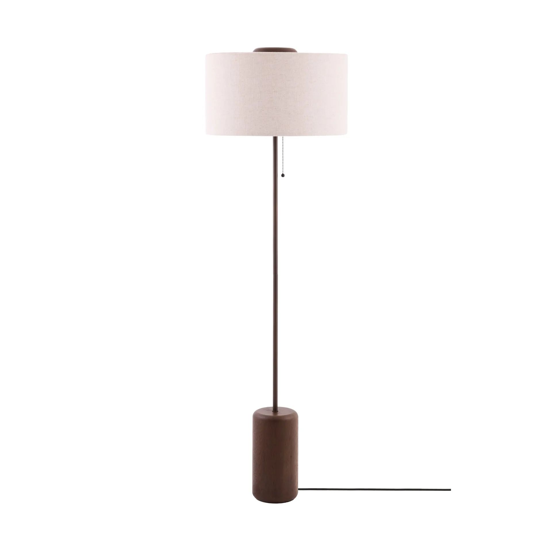 Bosco gulvlampe, creme/brun, højde 144 cm - Globen Lighting - Stue - Træ - Med én lyskilde