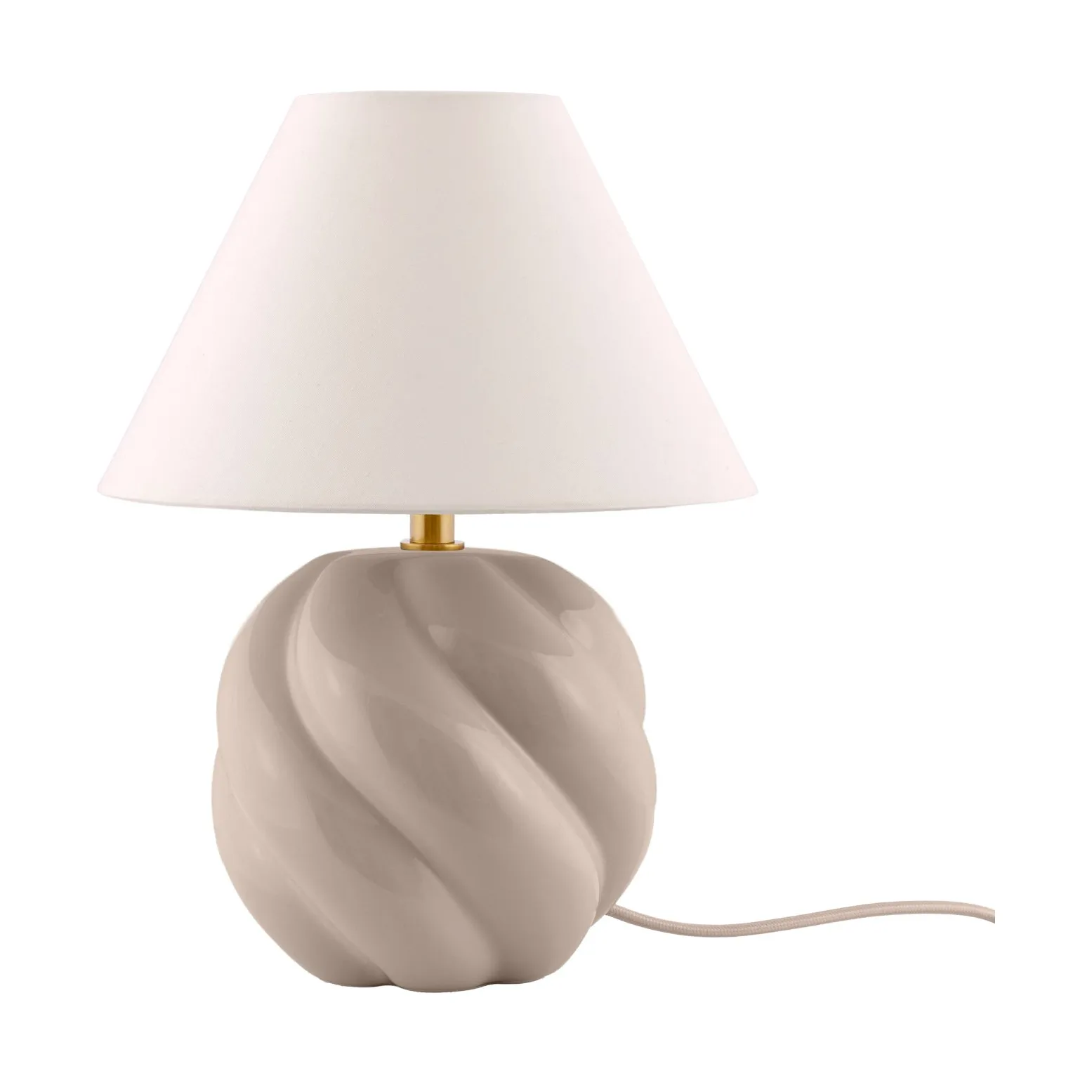 DAHLIA bordlampe, beige/beige, højde 31 cm - Globen Lighting - Stue - Stof / tekstil - Med én lyskilde