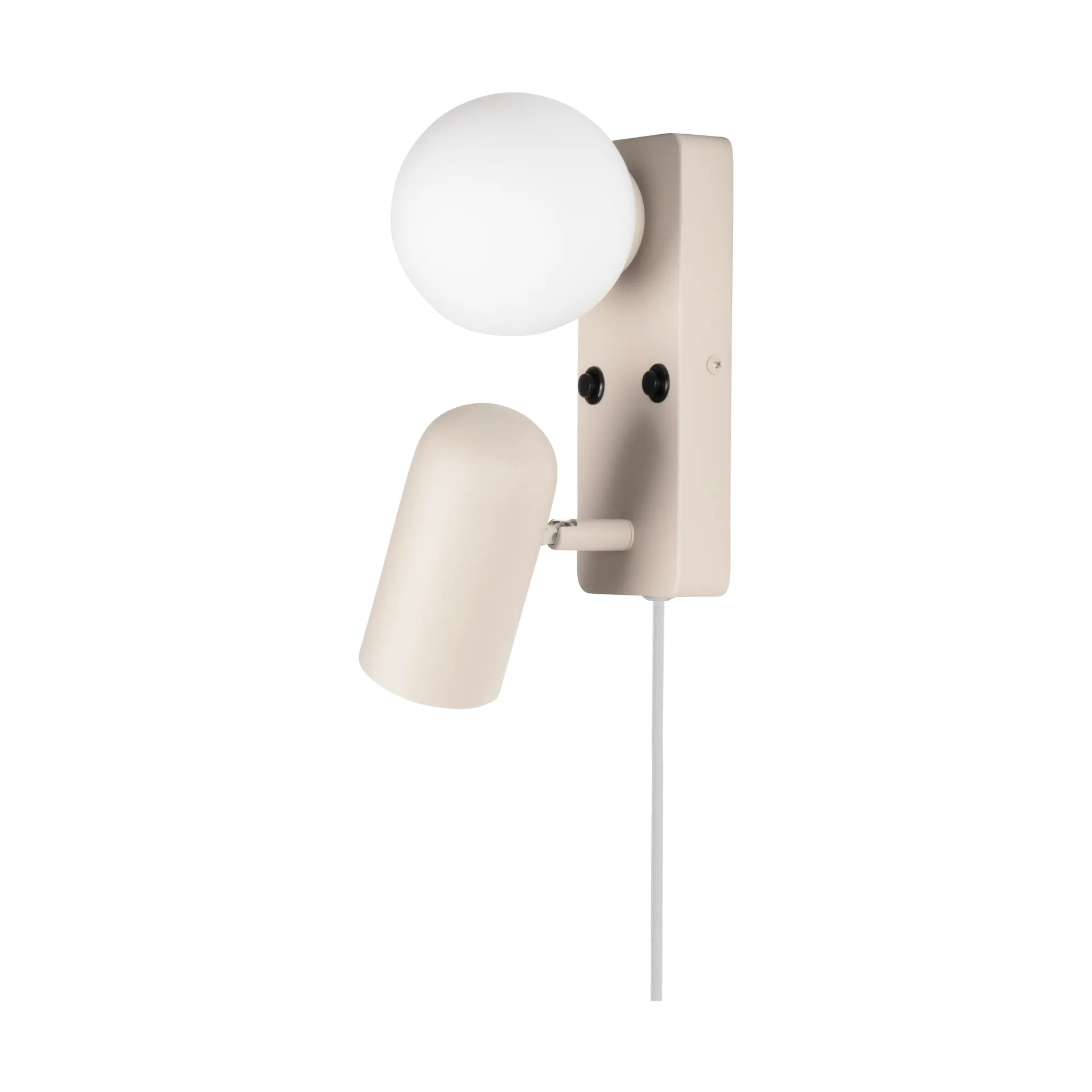 Doppio væglampe, beige, højde 24 cm, 2 lyskilder – Globen Lighting - Stue - Skandinavisk - Glas - Med flere lyskilder