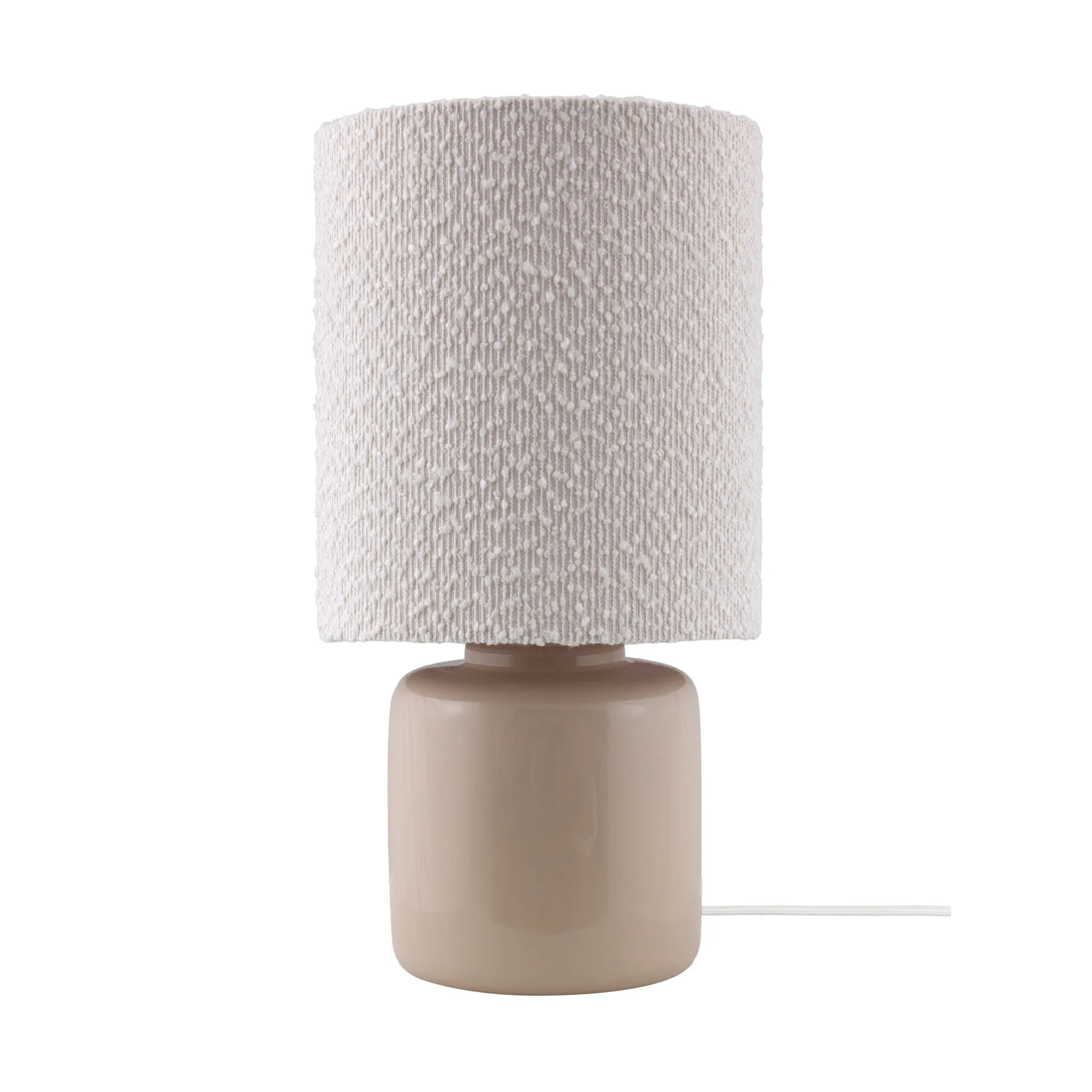 Florian bordlampe, hvid/beige, højde 39 cm - Globen Lighting - Stue - Stof / tekstil - Med én lyskilde