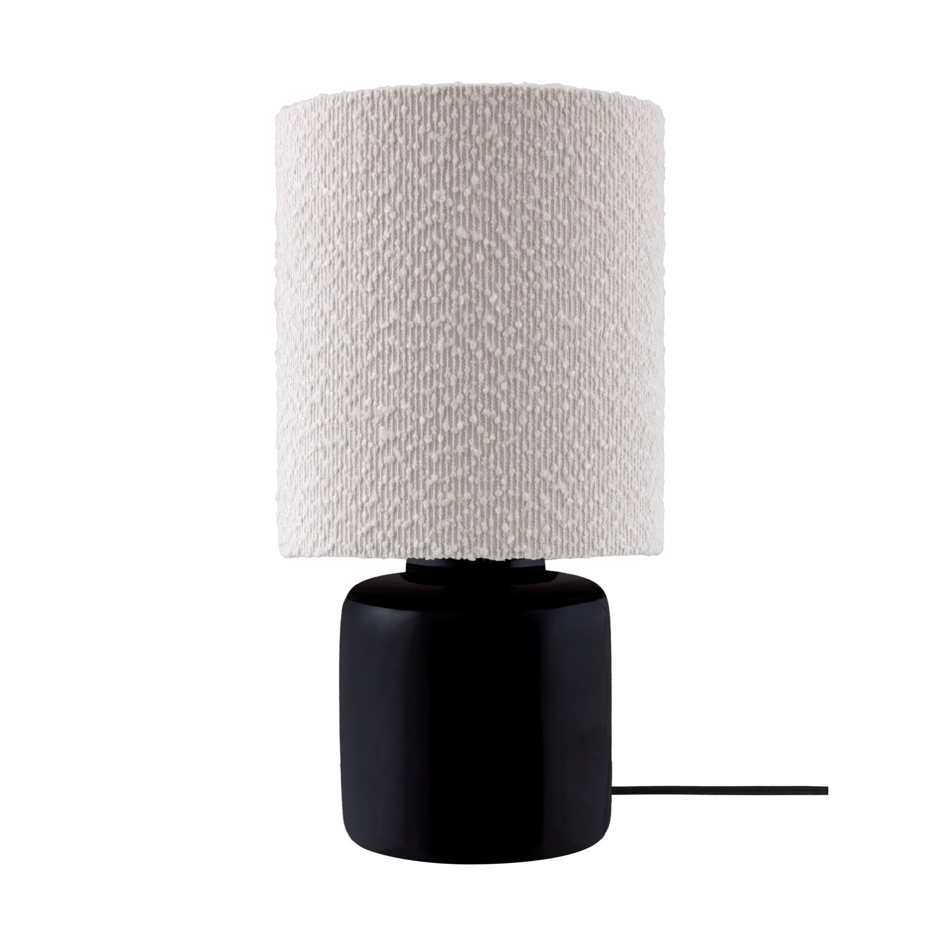 Florian bordlampe hvid/sort højde 39 cm - Globen Lighting - Stue - Stof / tekstil - Med én lyskilde