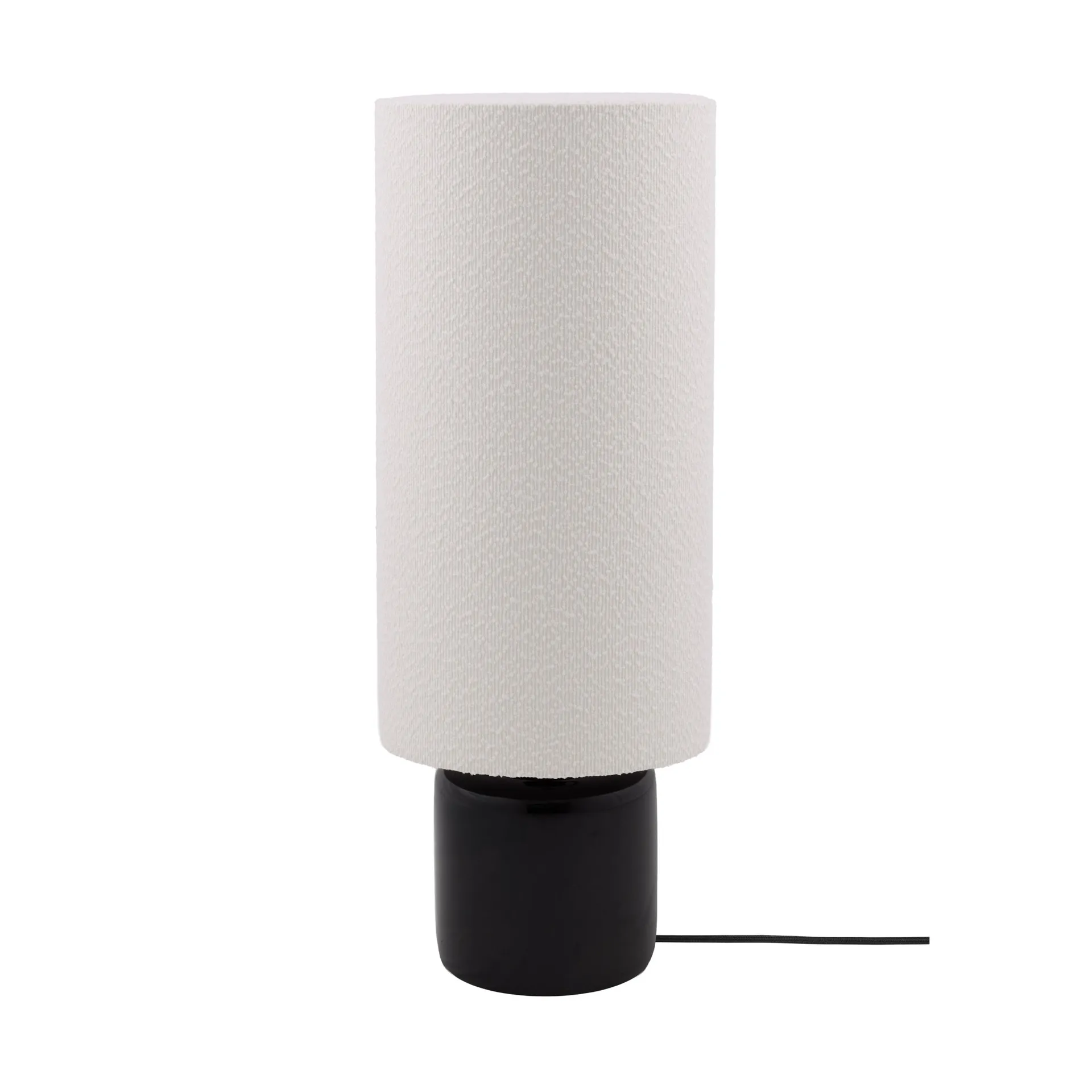 Florian bordlampe hvid/sort højde 80 cm - Globen Lighting - Stue - Stof / tekstil - Med én lyskilde