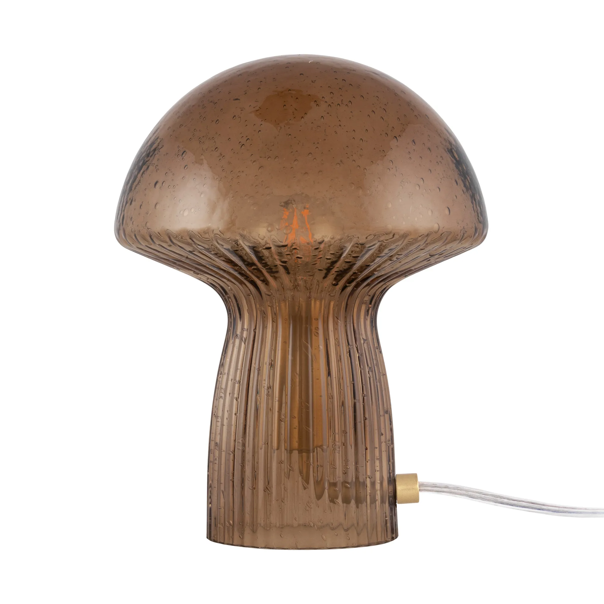 Fungo 16 bordlampe, brun, klar, 20 cm - Globen Lighting - Stue - Glas