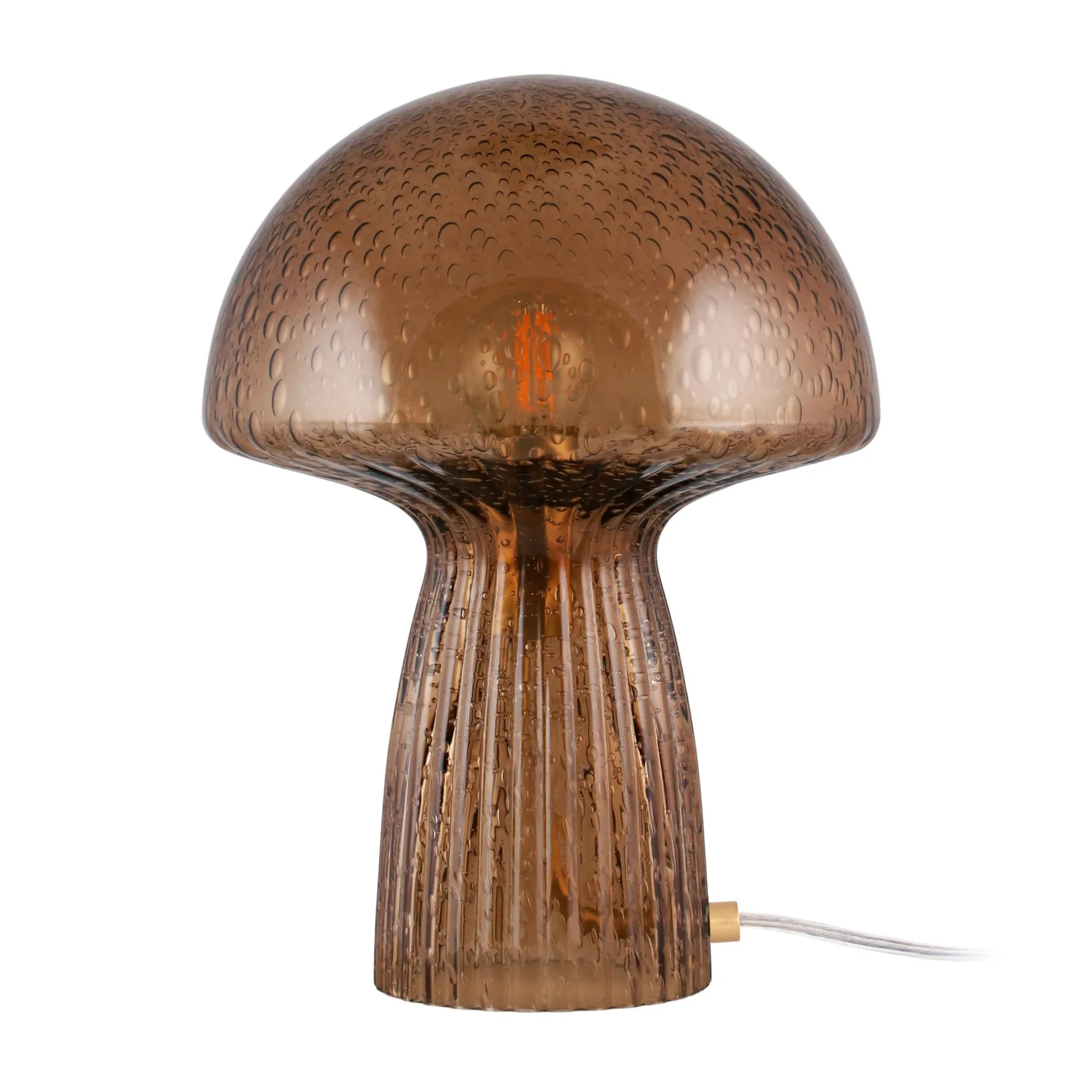 Fungo 22 bordlampe, brun, klar, 30 cm - Globen Lighting - Stue - Glas